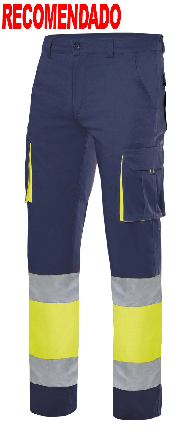 Pantalón stretch bicolor multibolsillos VELILLA