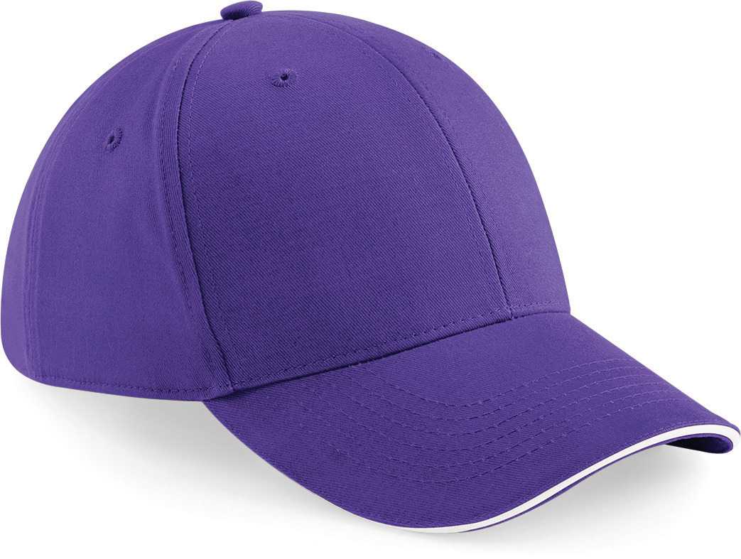 Gorra Athleisure - 6 paneles Purple / White