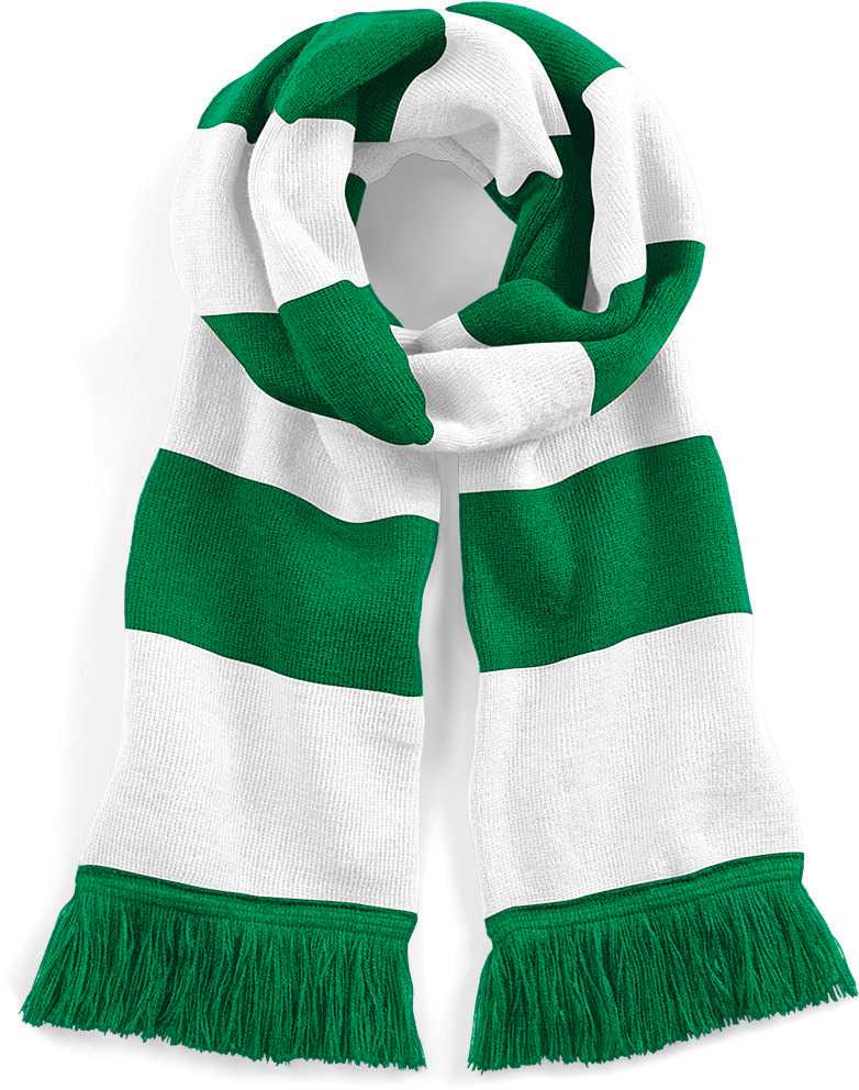 Bufanda Stadium a rayas Kelly Green / White