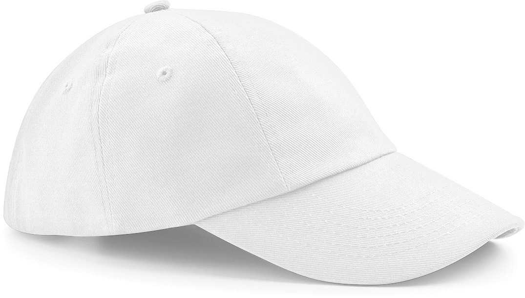 Gorra de perfil bajo algodón drill grueso - 6 paneles White