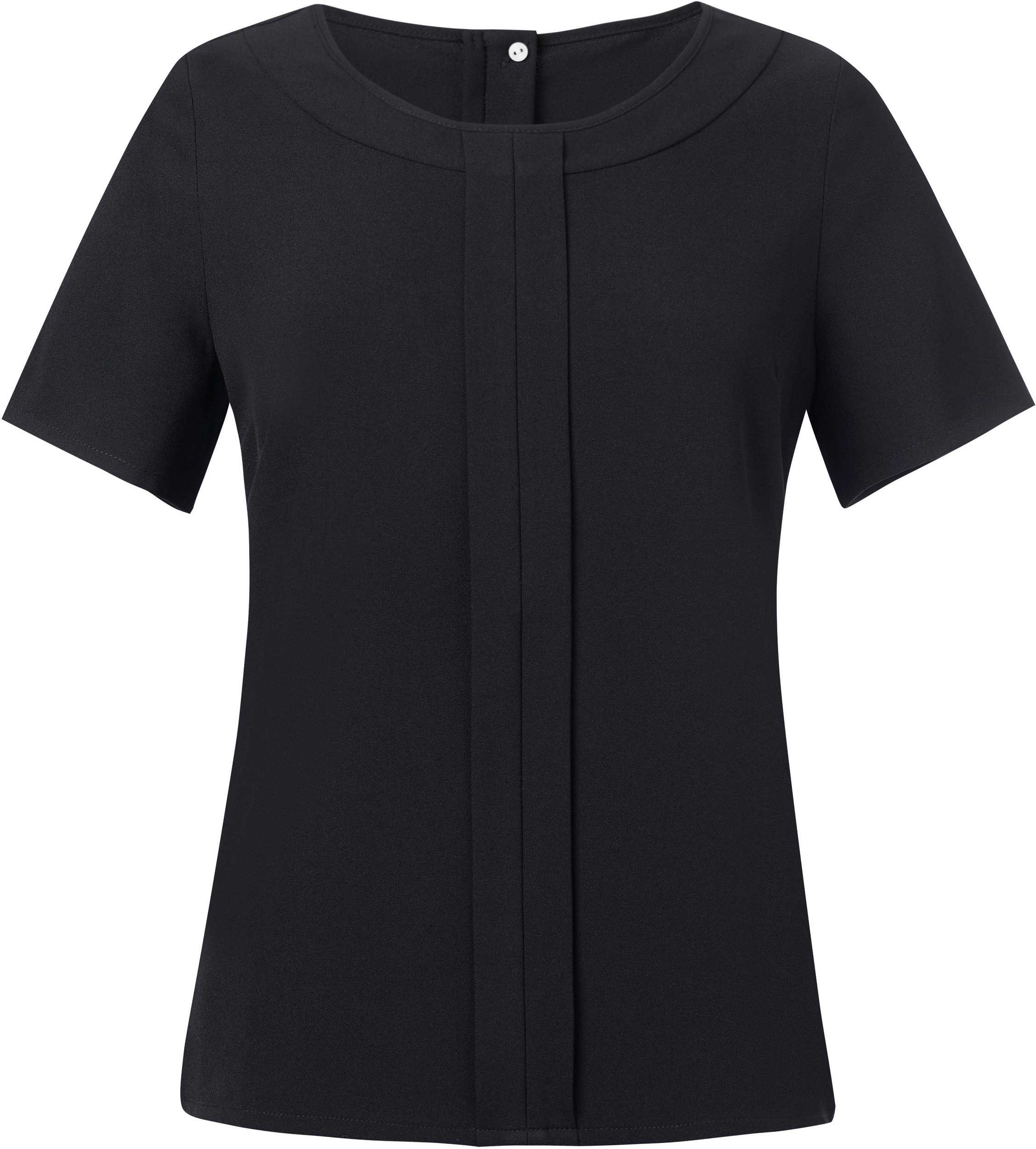 Blusa Verona de crêpe de China Black