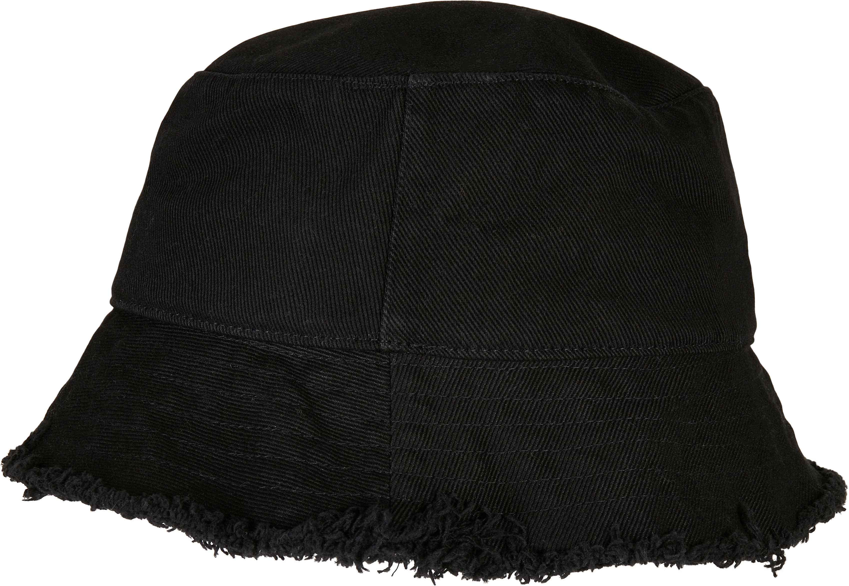 Sombrero bob con bordes sin rematar BLACK