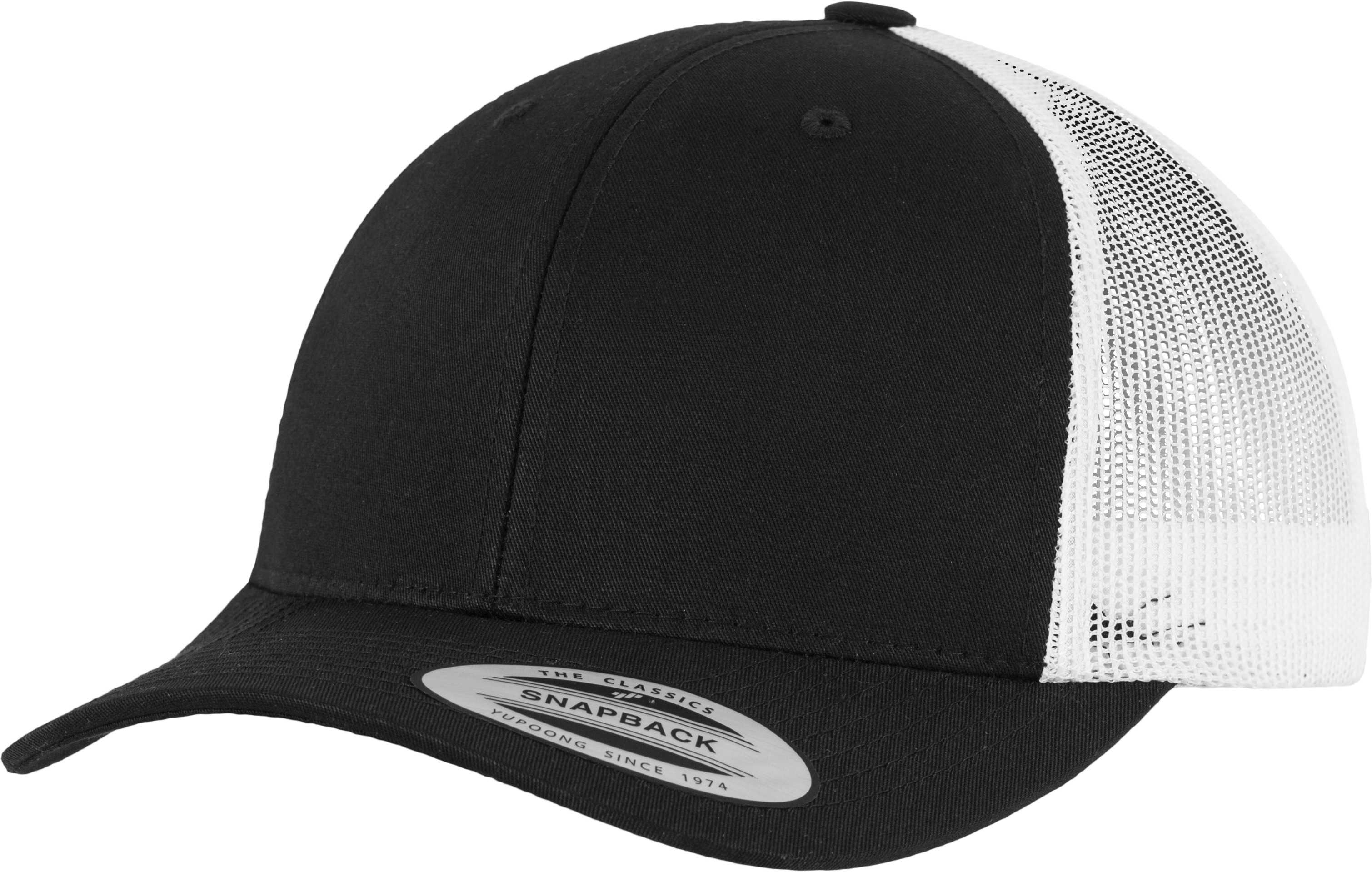 Gorra trucker retro bicolor<br/> BLACK / WHITE