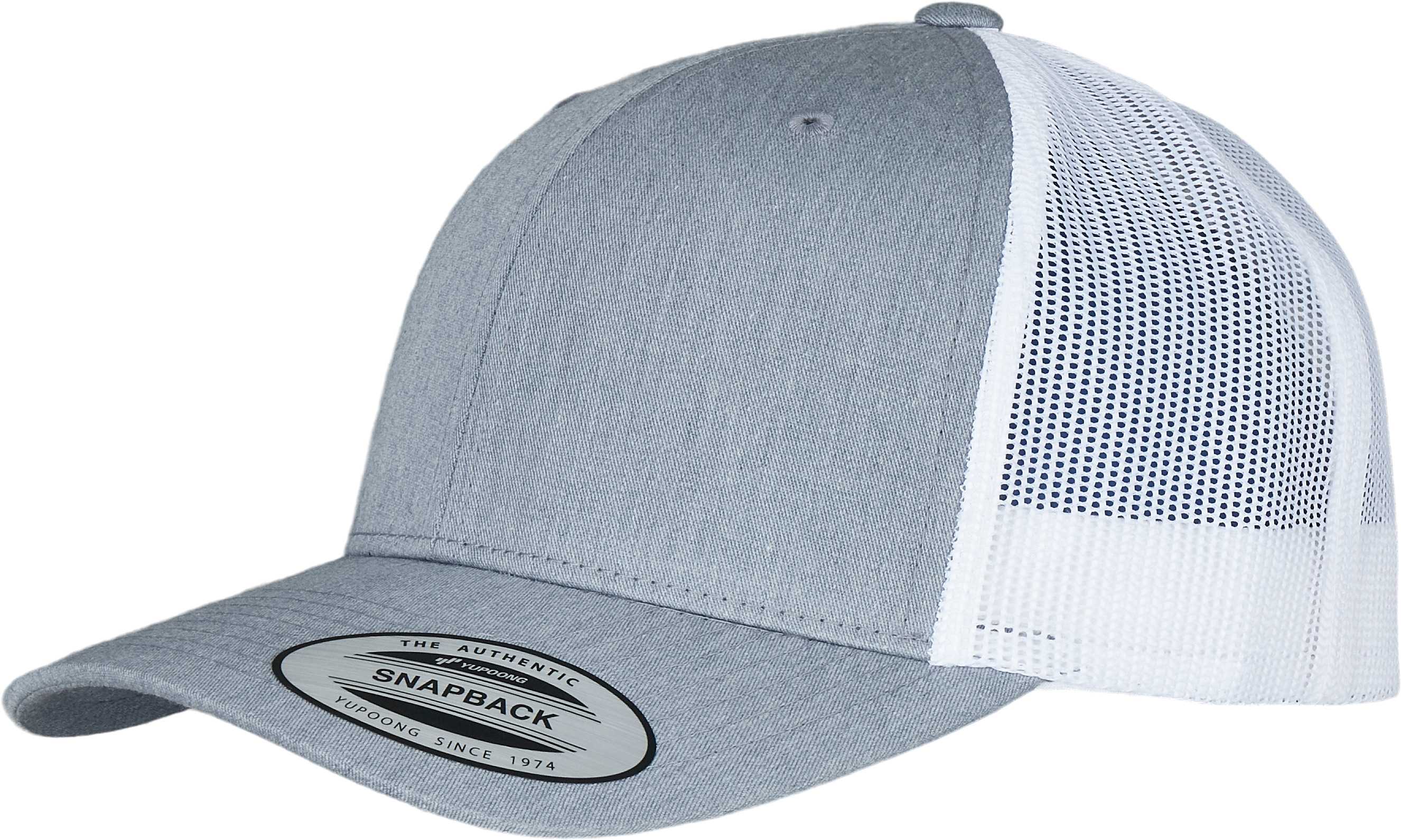 Gorra trucker retro bicolor<br/> Heather / White