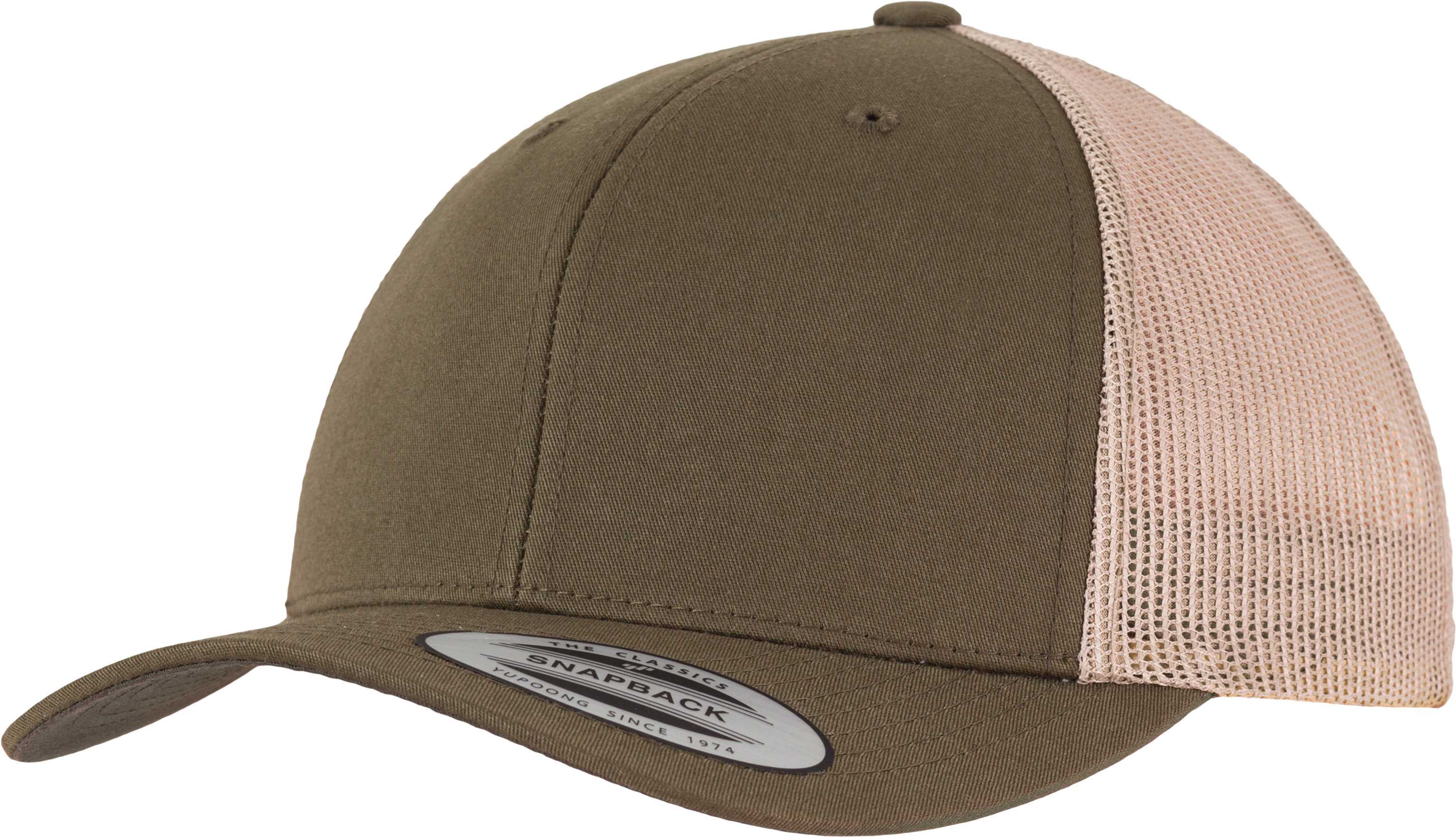 Gorra trucker retro bicolor<br/> Mossgreen / Khaki