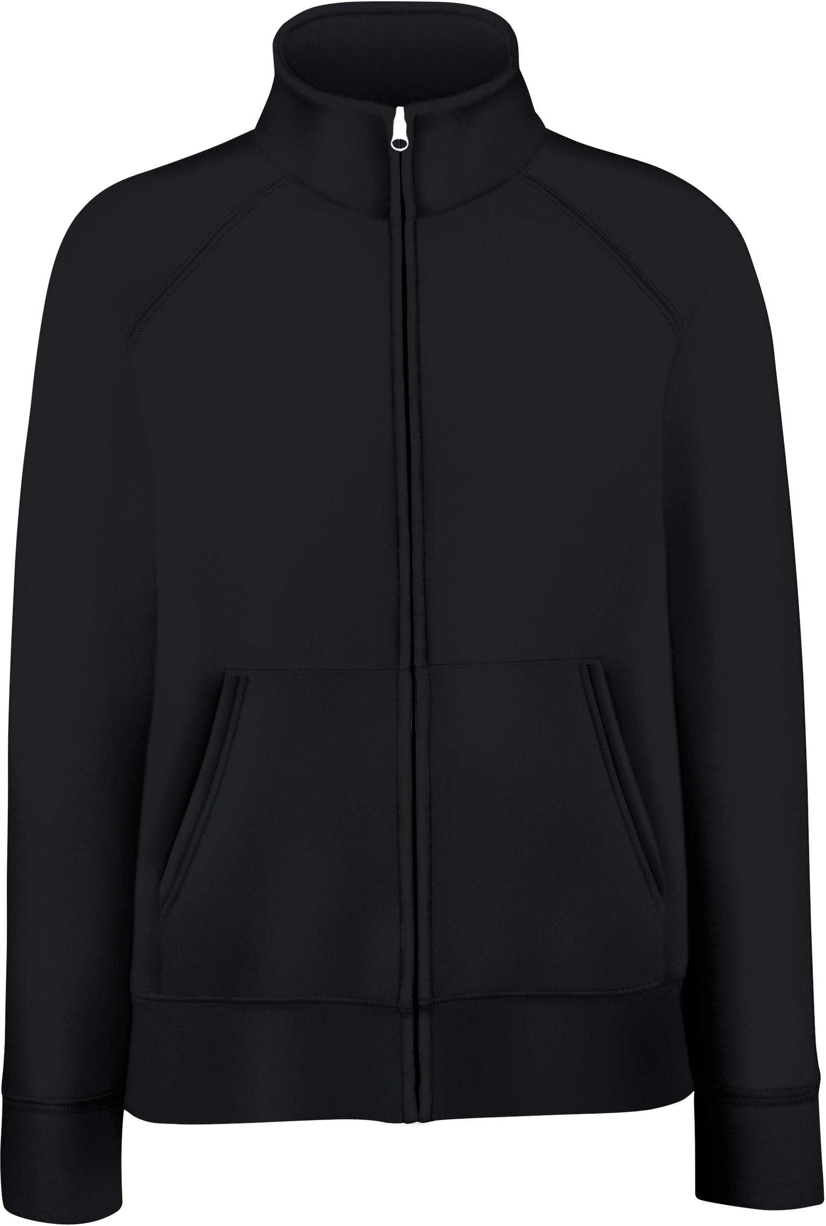 Chaqueta de felpa Premium con cremallera mujer (62-116-0) Black