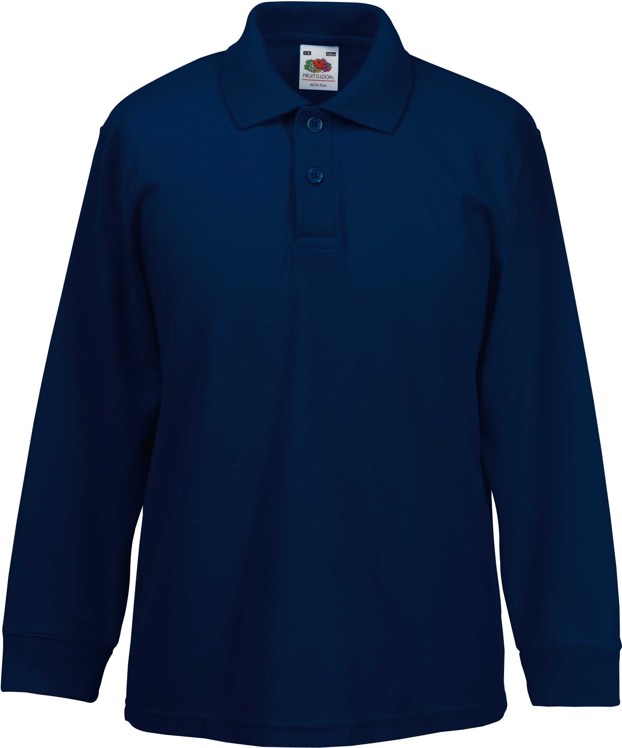 Polo 65/35 manga larga niños Deep Navy