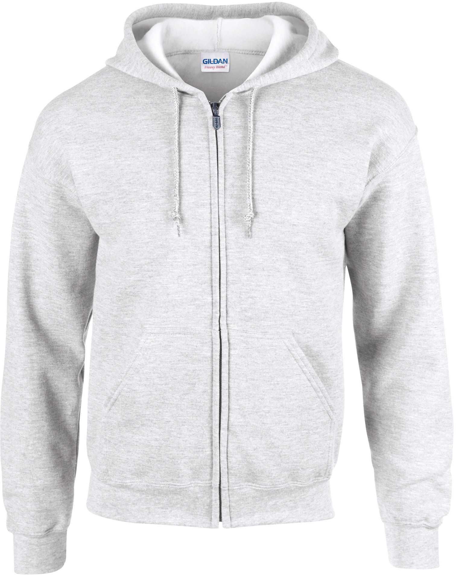 Sudadera Heavy Blend™ capucha y cremallera hombre Ash
