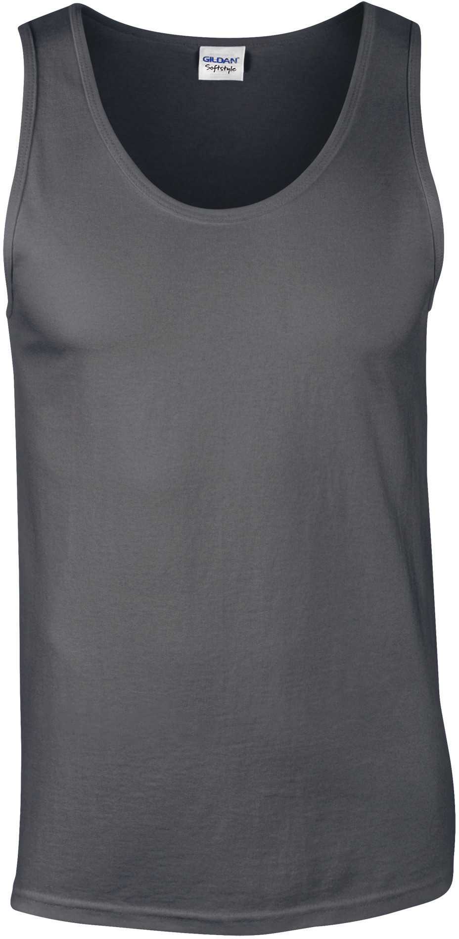 Camiseta Softstyle sin mangas hombre Charcoal