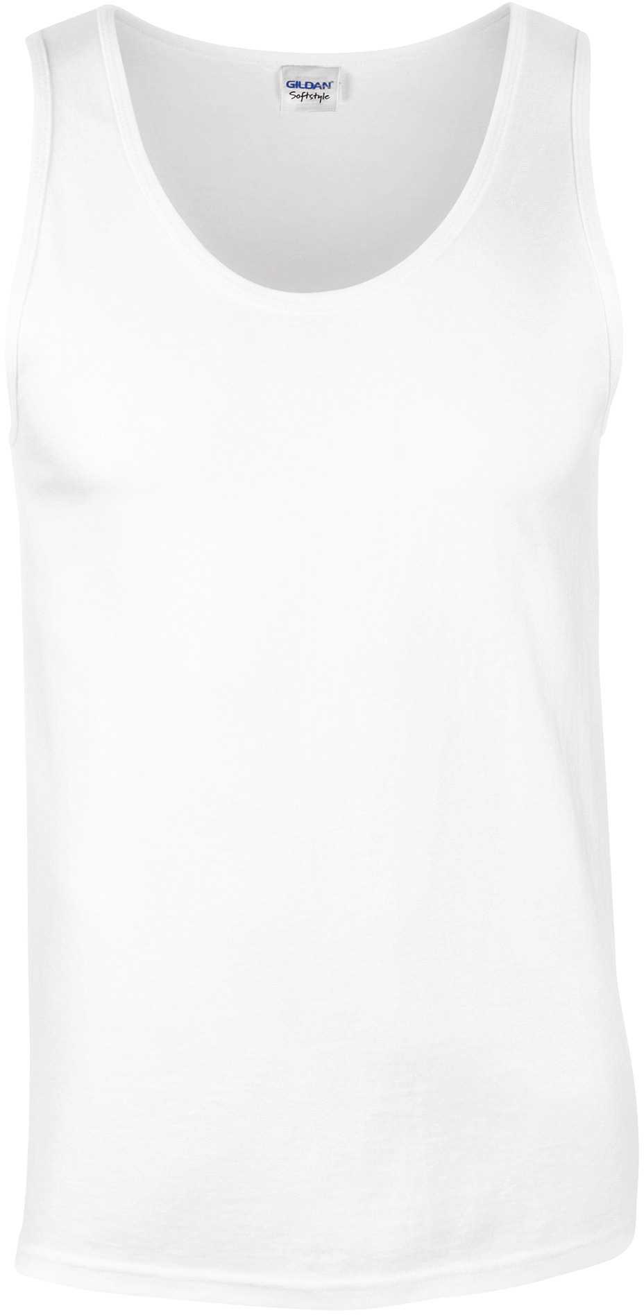 Camiseta Softstyle sin mangas hombre White