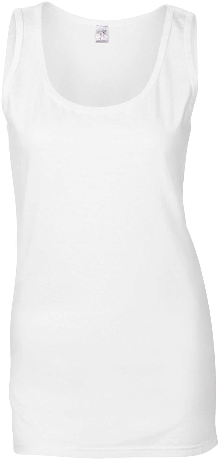 Camiseta Softstyle sin mangas mujer White