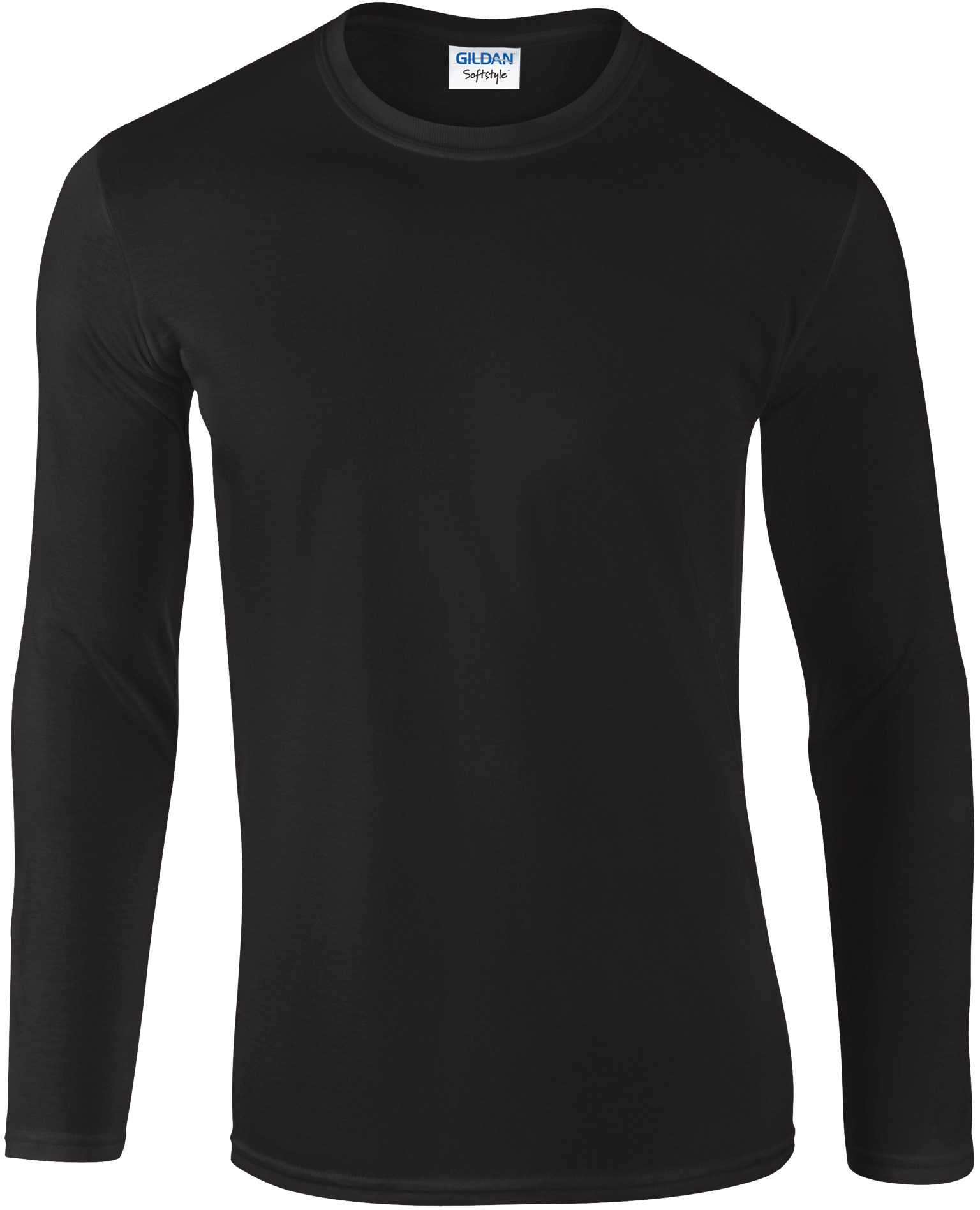 Camiseta Softstyle manga larga hombre Black