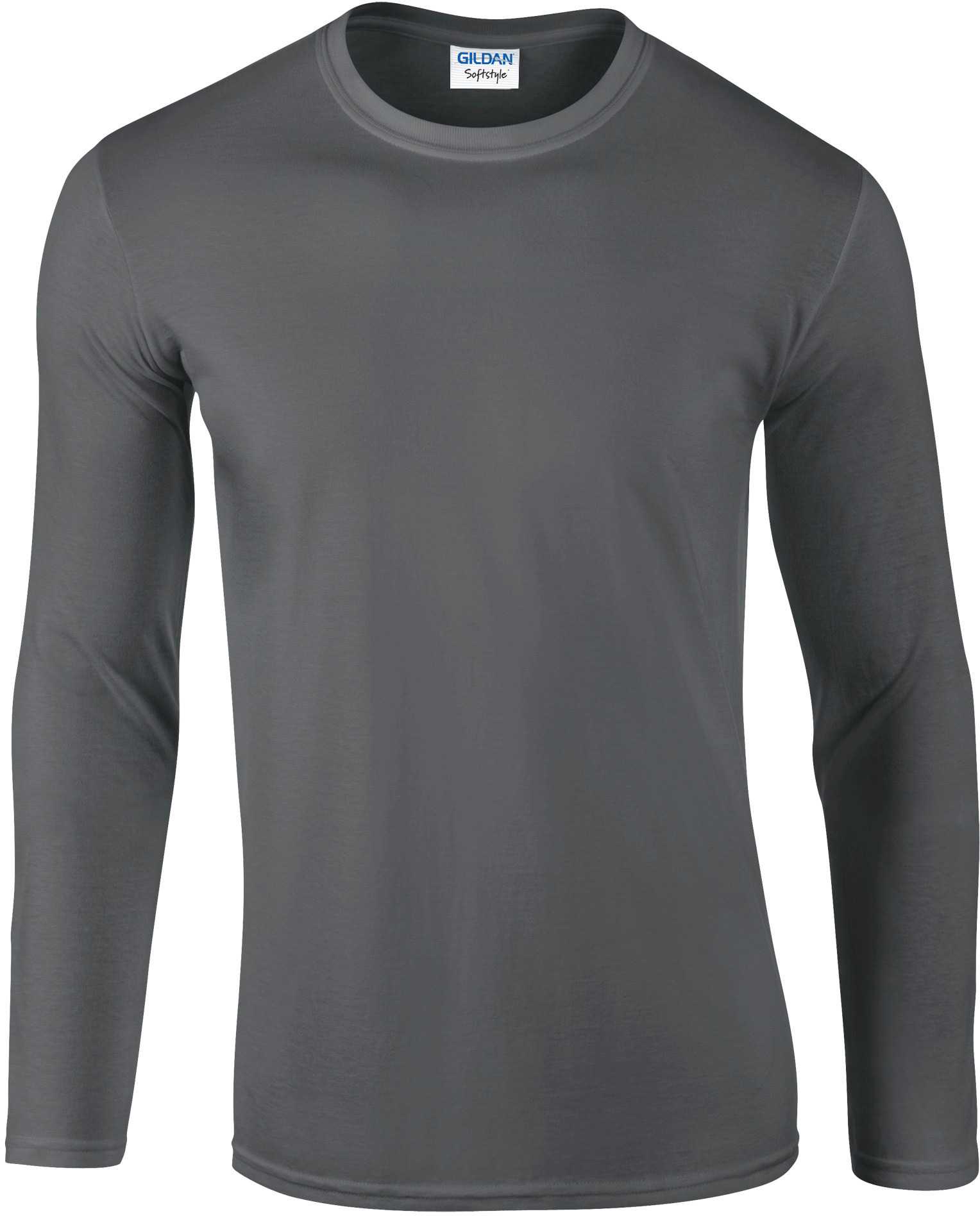 Camiseta Softstyle manga larga hombre Charcoal