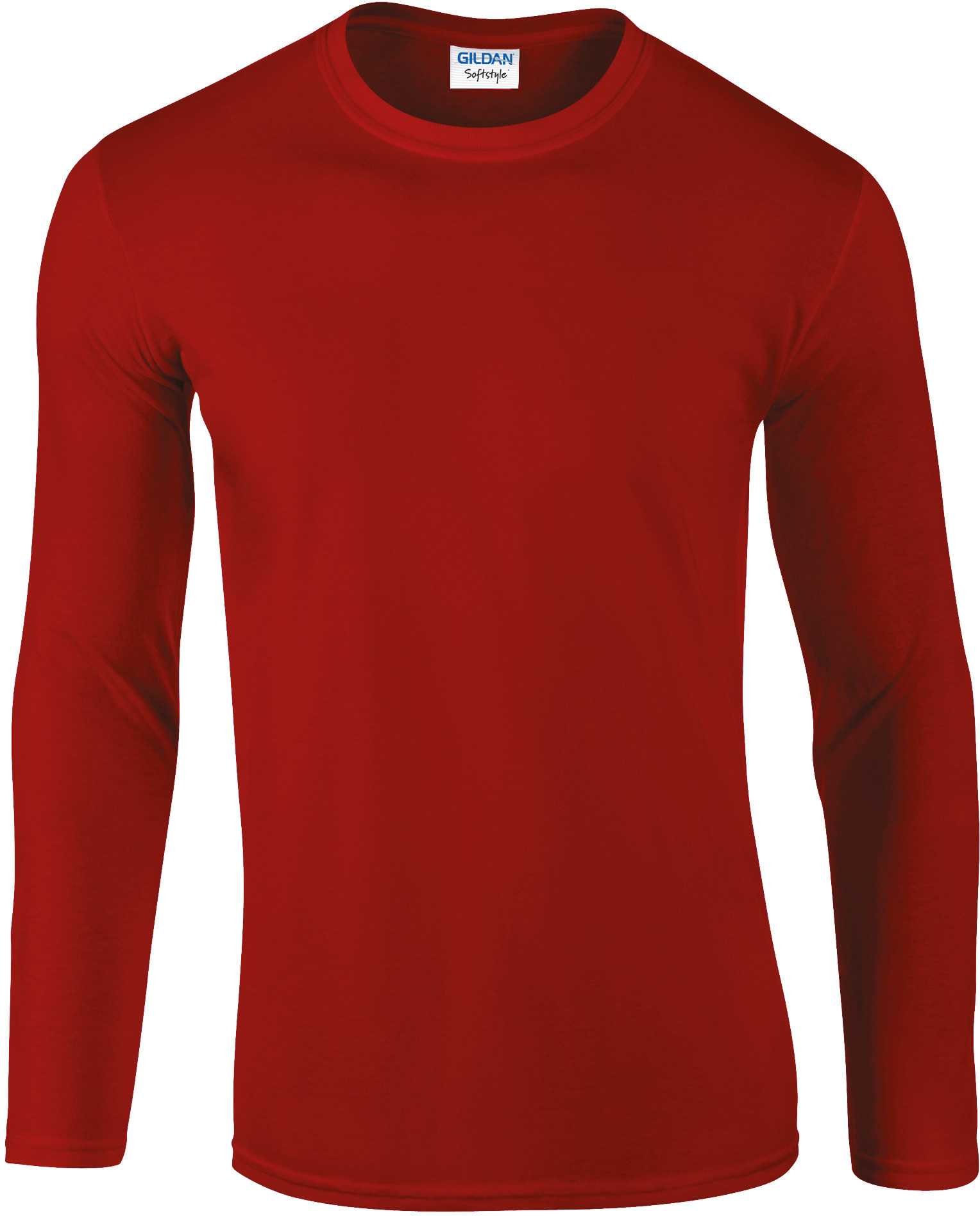 Camiseta Softstyle manga larga hombre Red