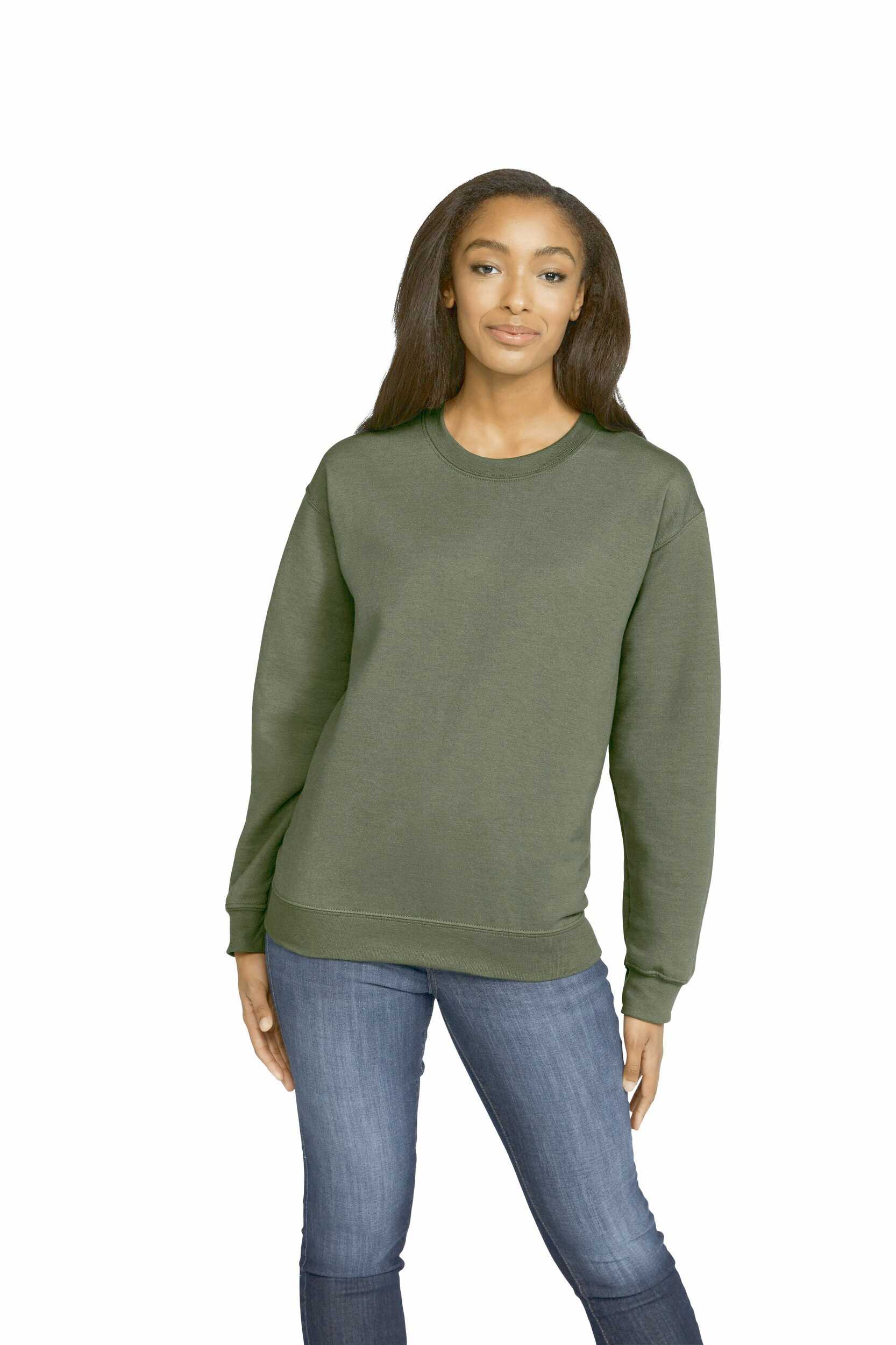 Sudadera cuello redondo Midweight Softstyle Military Green