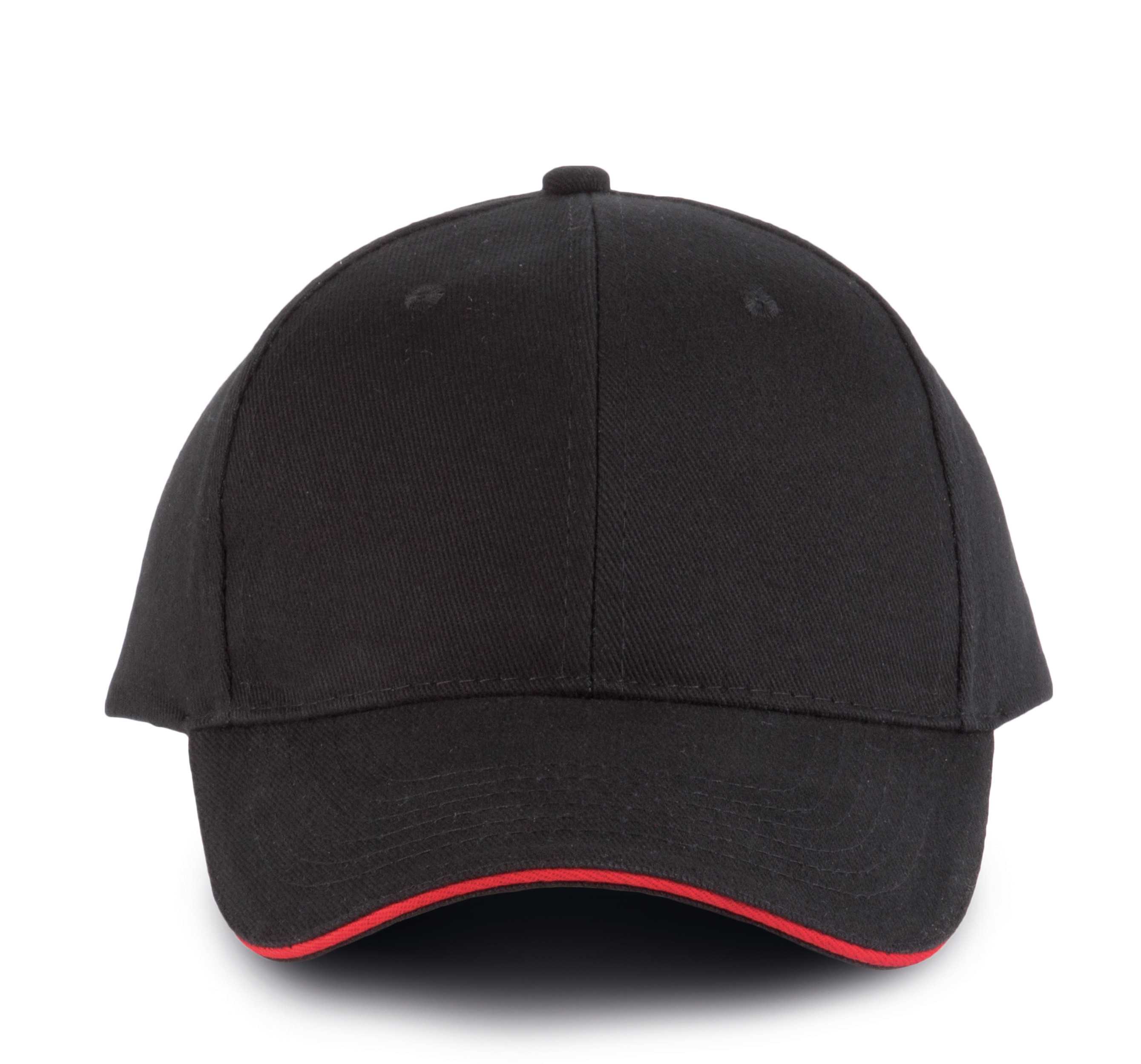ORLANDO - Gorra 6 paneles Black / Red