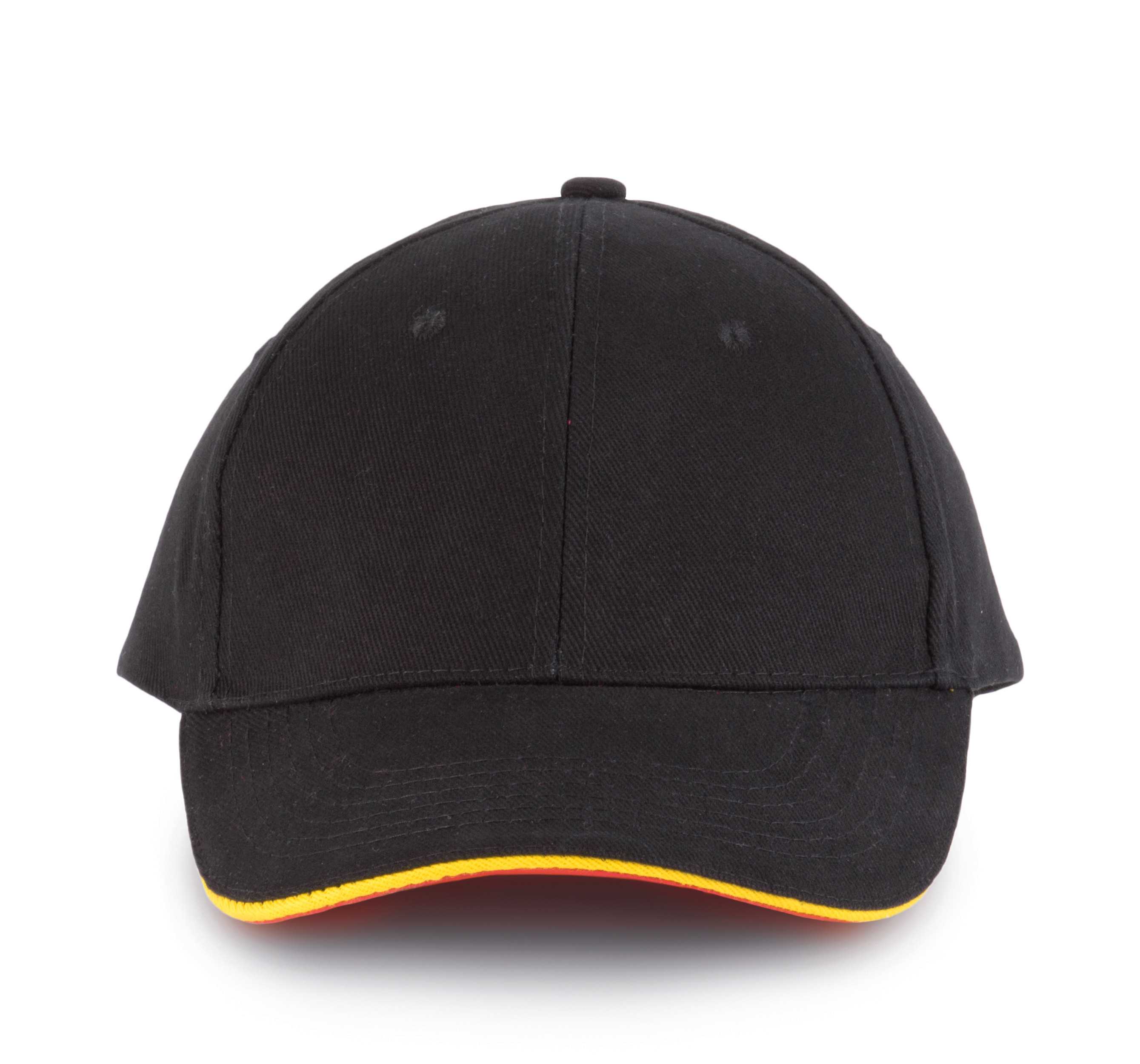 ORLANDO - Gorra 6 paneles Black / Yellow / Red