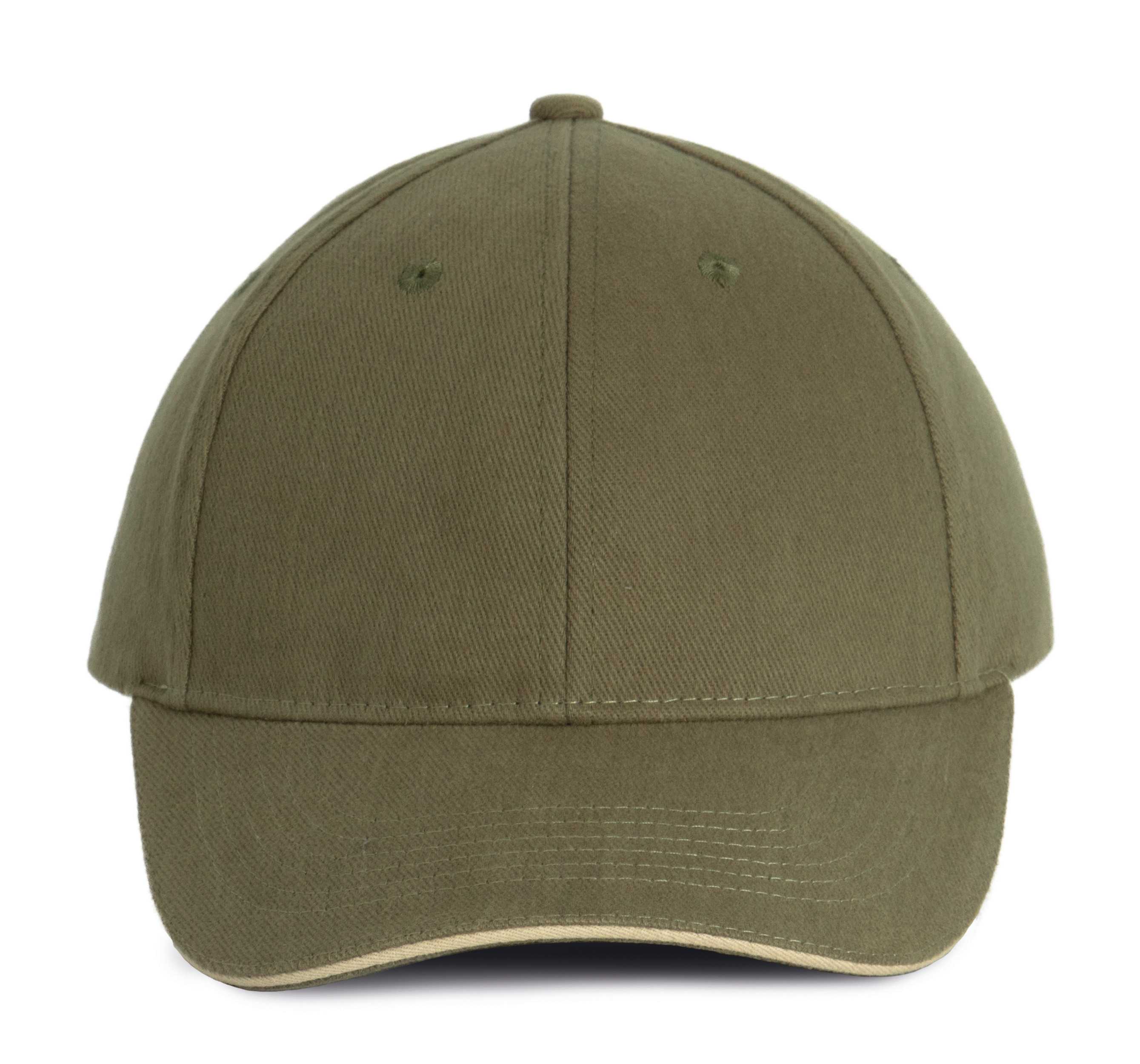 ORLANDO - Gorra 6 paneles Olive Green / Beige