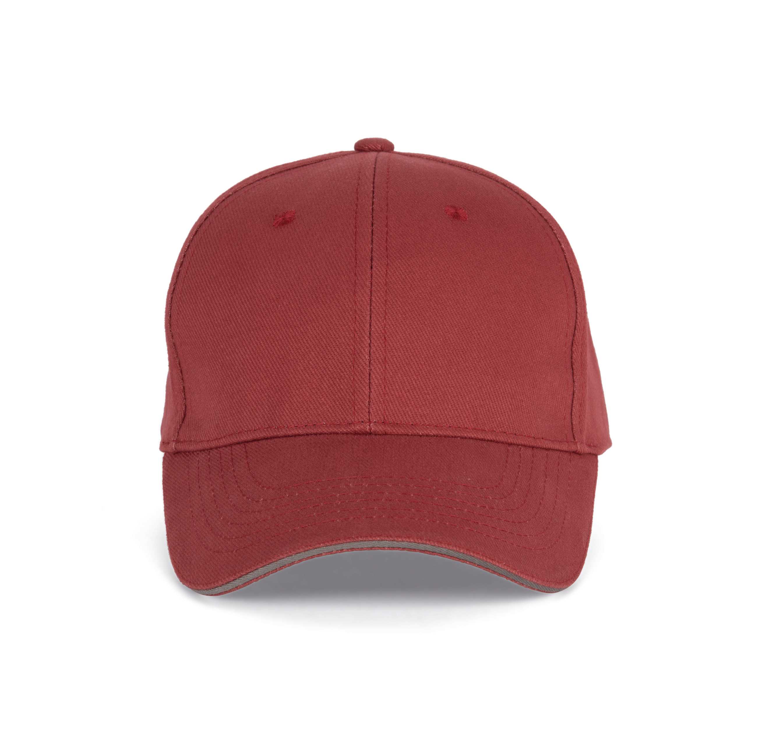 ORLANDO - Gorra 6 paneles Terracotta Red / Slate Grey