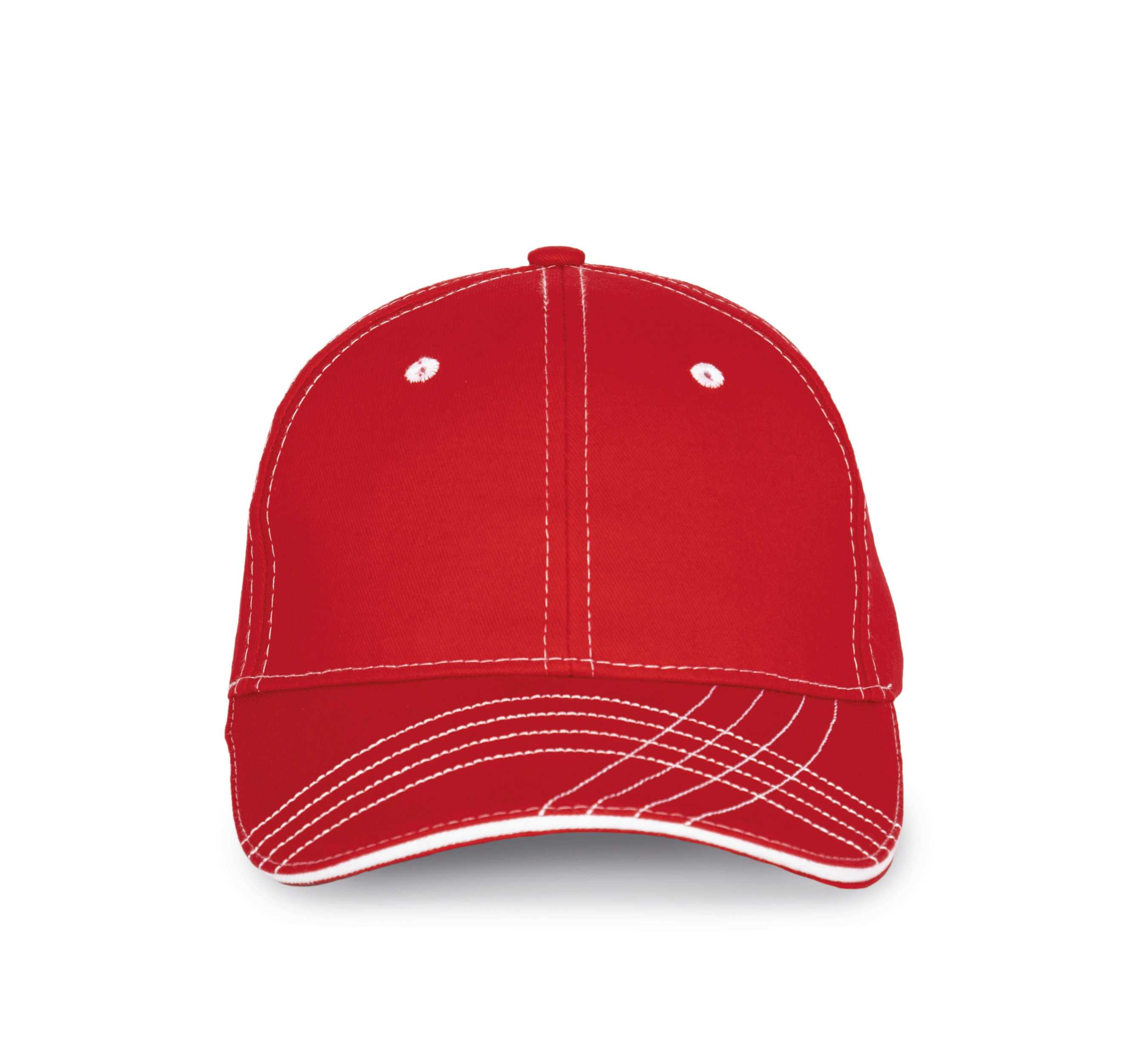 Gorra fashion - 6 paneles Red / White