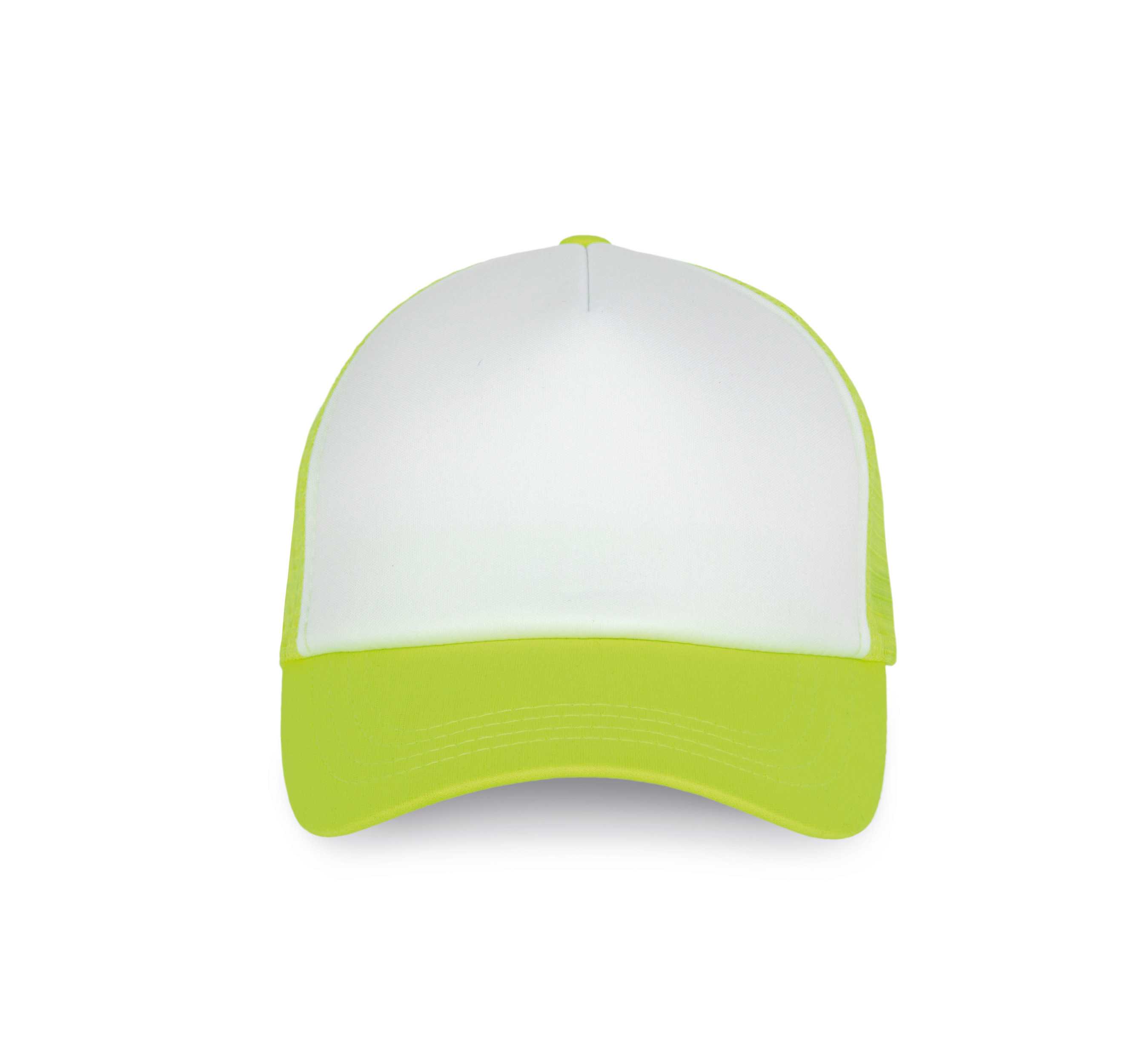 Gorra trucker - 5 paneles White / Fluorescent Yellow