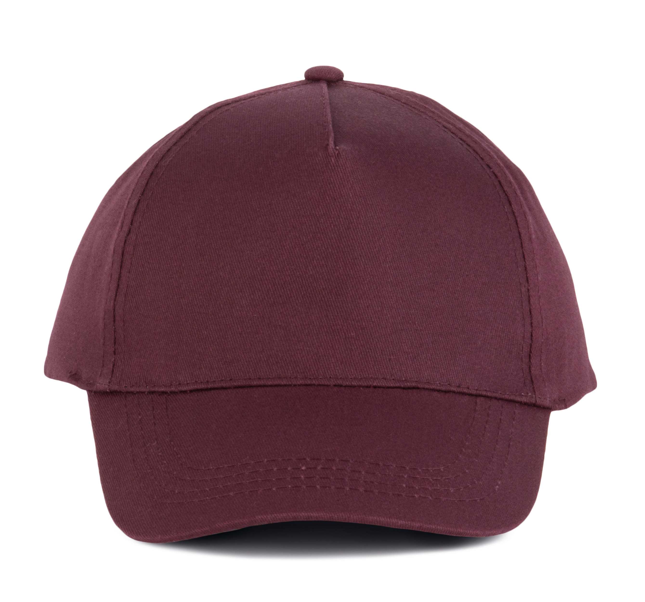 Gorra de algodón 5 paneles Burgundy