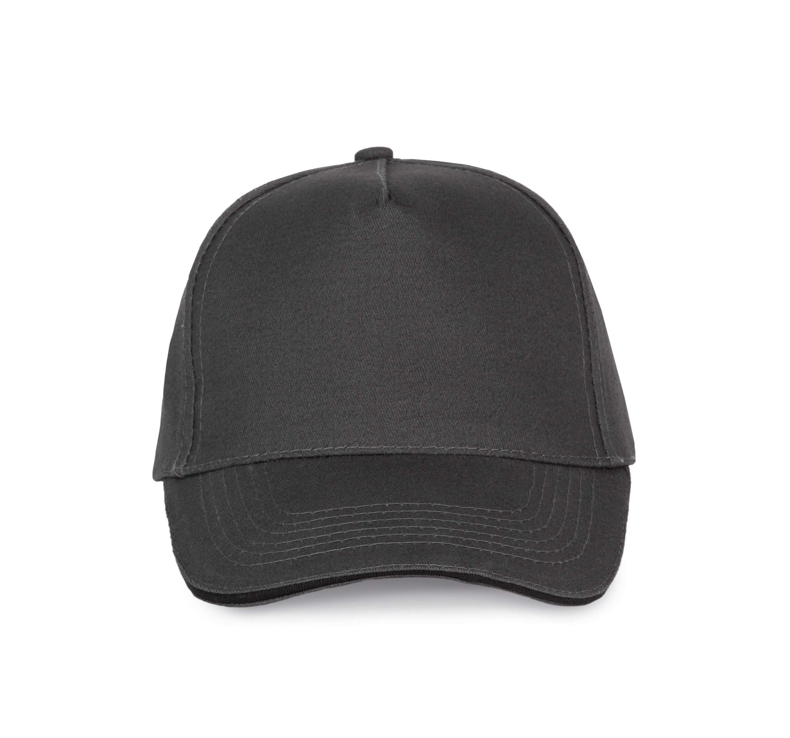 Gorra con sandwich contrastado 5 paneles Dark Grey / Black