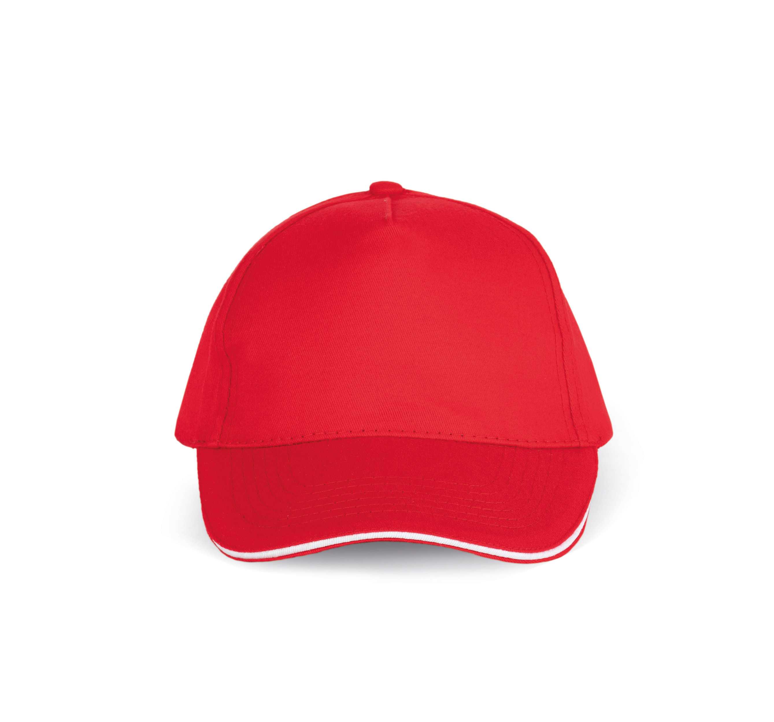 Gorra con sandwich contrastado 5 paneles Red / White