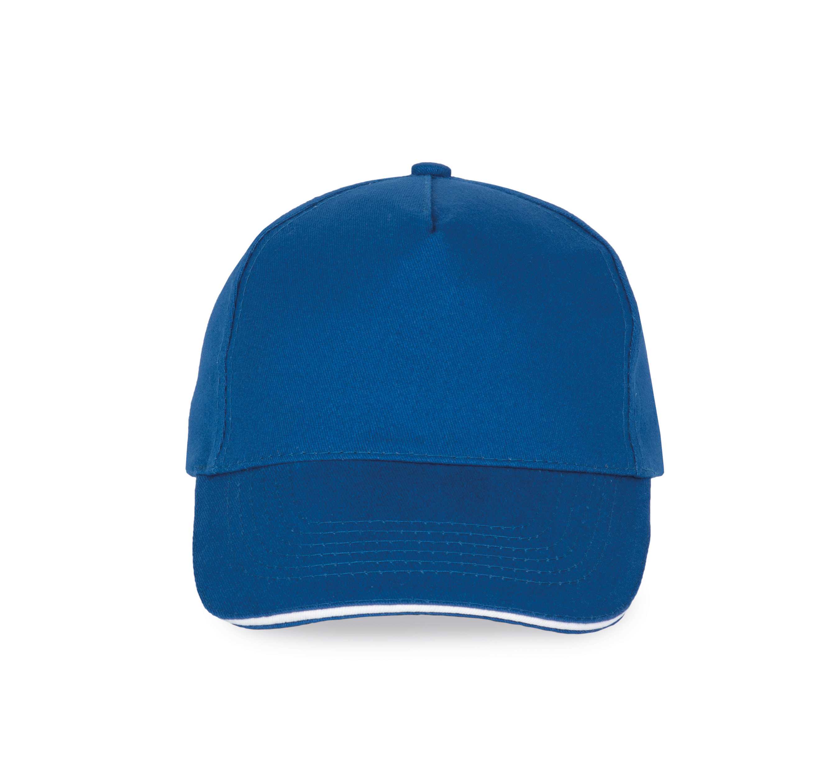 Gorra con sandwich contrastado 5 paneles Royal Blue / White