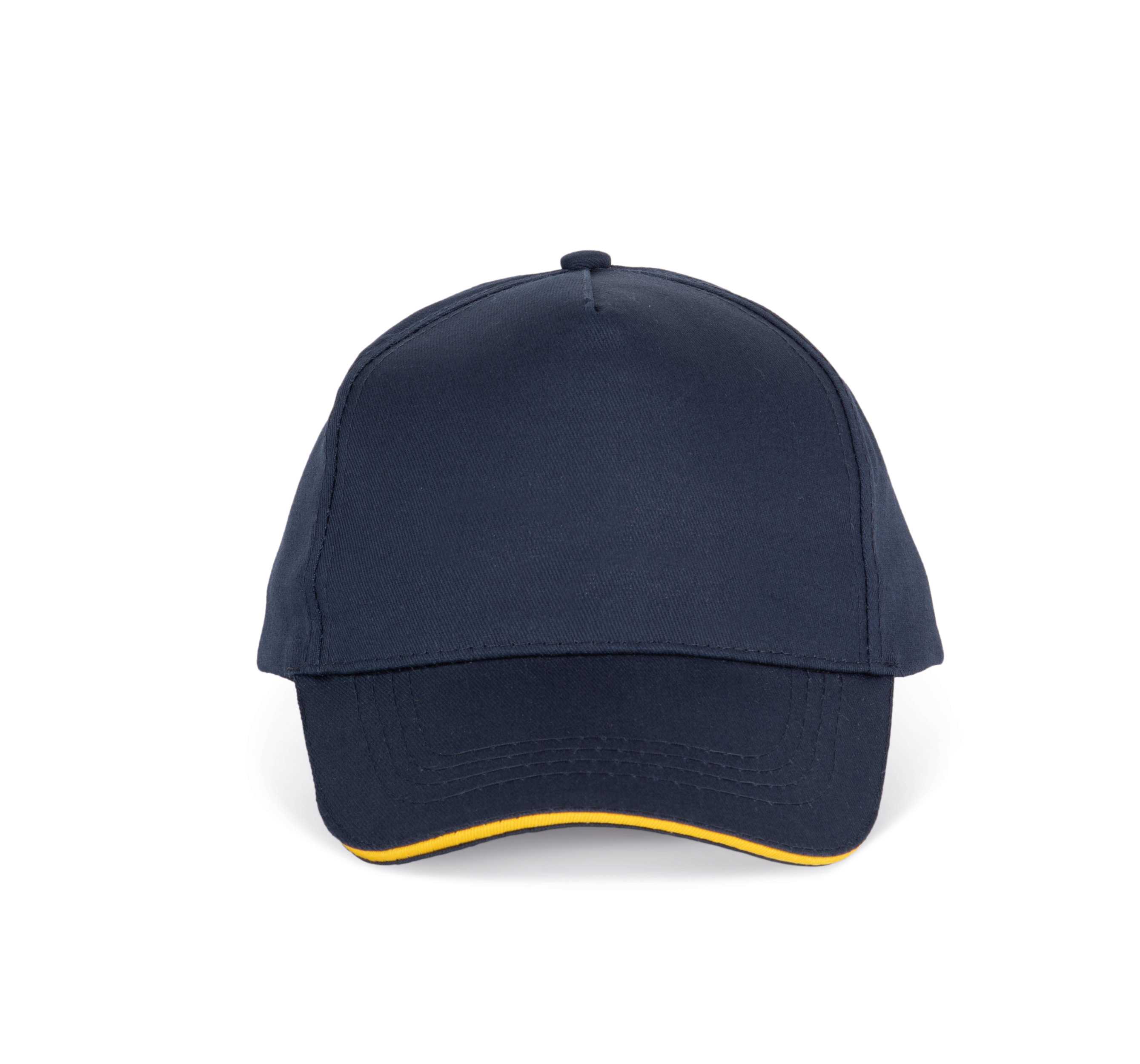 Gorra con sandwich contrastado - 5 paneles Navy / Yellow