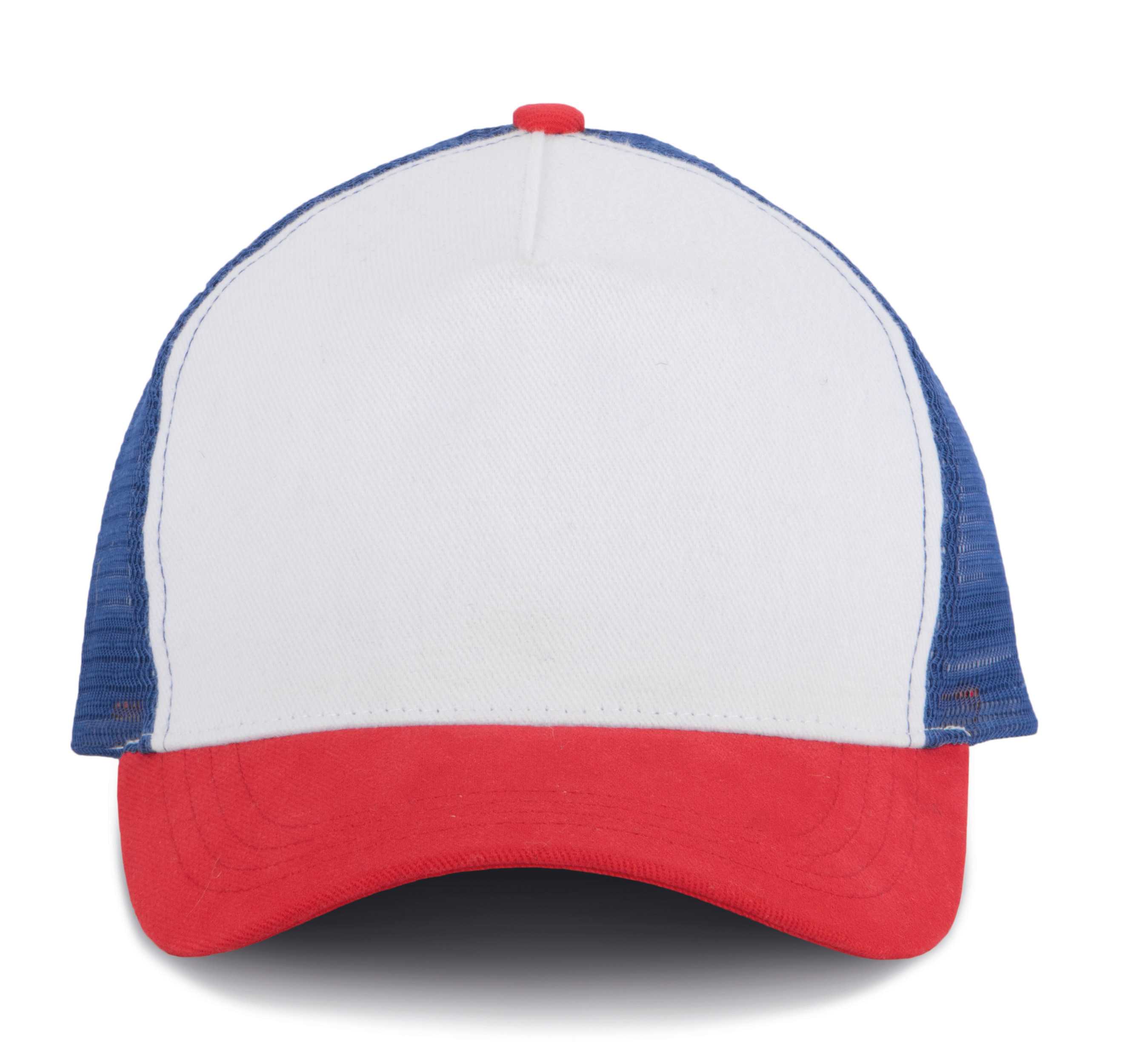 Gorra trucker - 5 paneles White / French Red / Reflex Blue