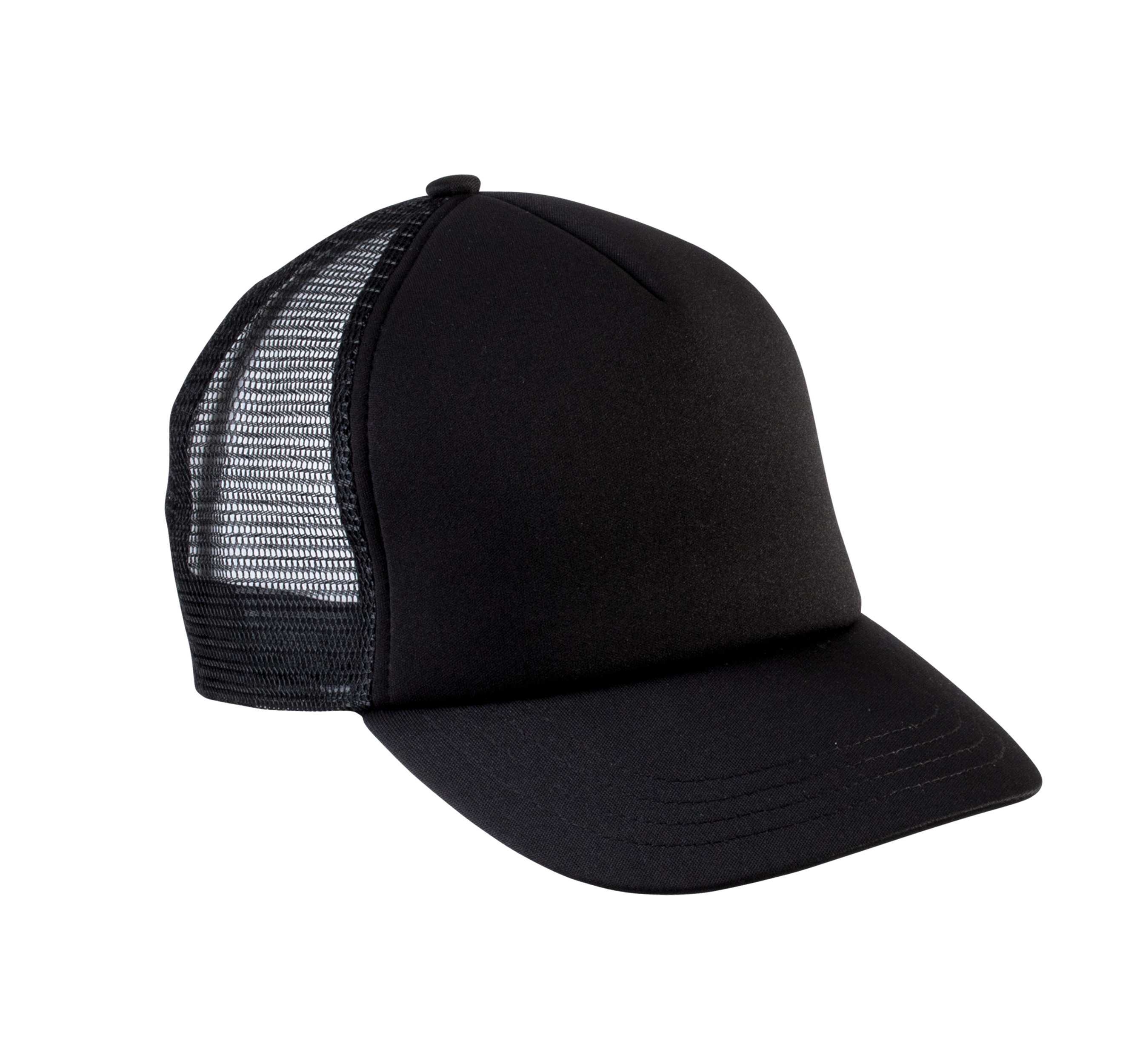 Gorra trucker para niños - 5 paneles Black