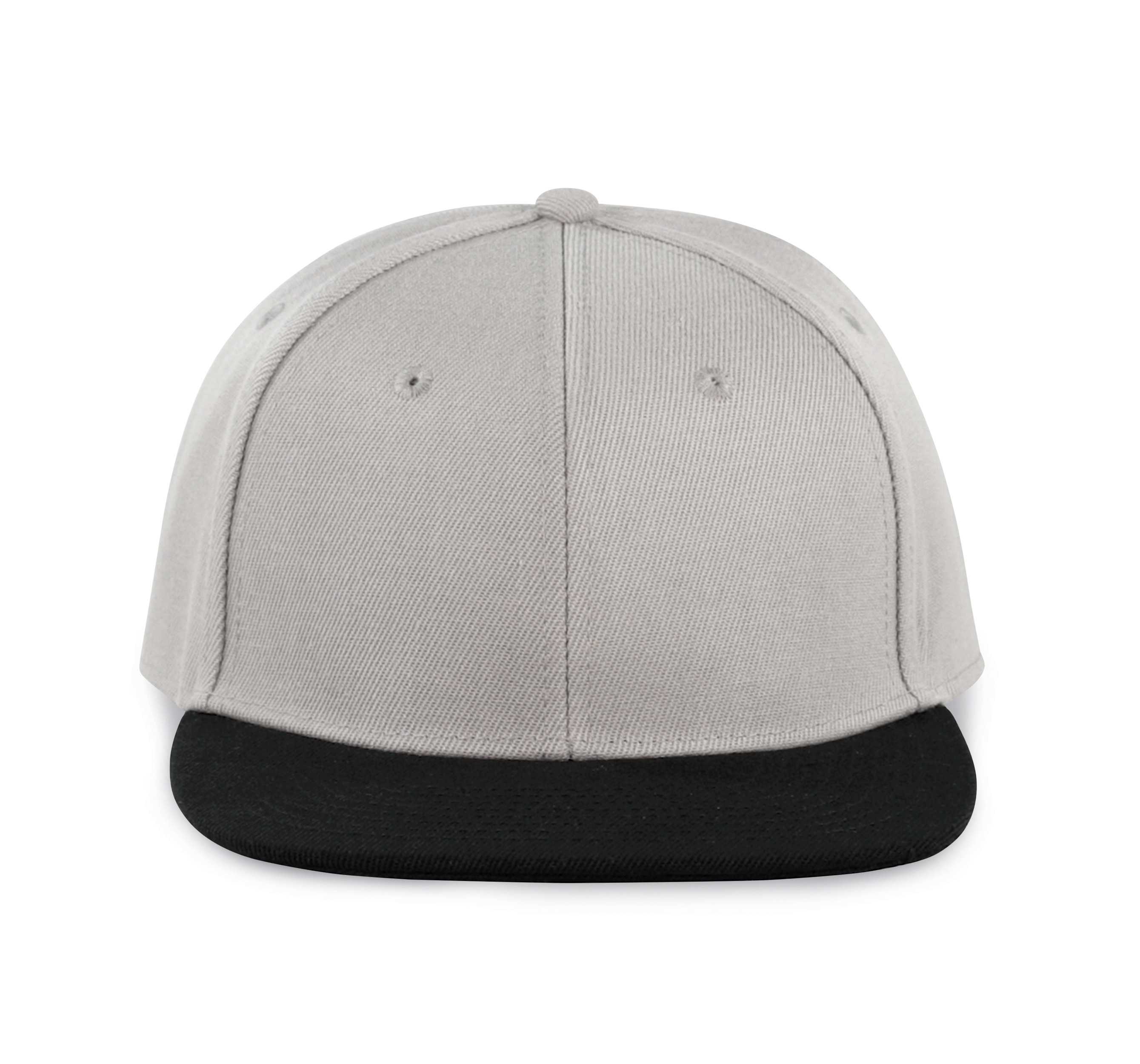 Gorra Snapback - 6 paneles Light Grey / Black