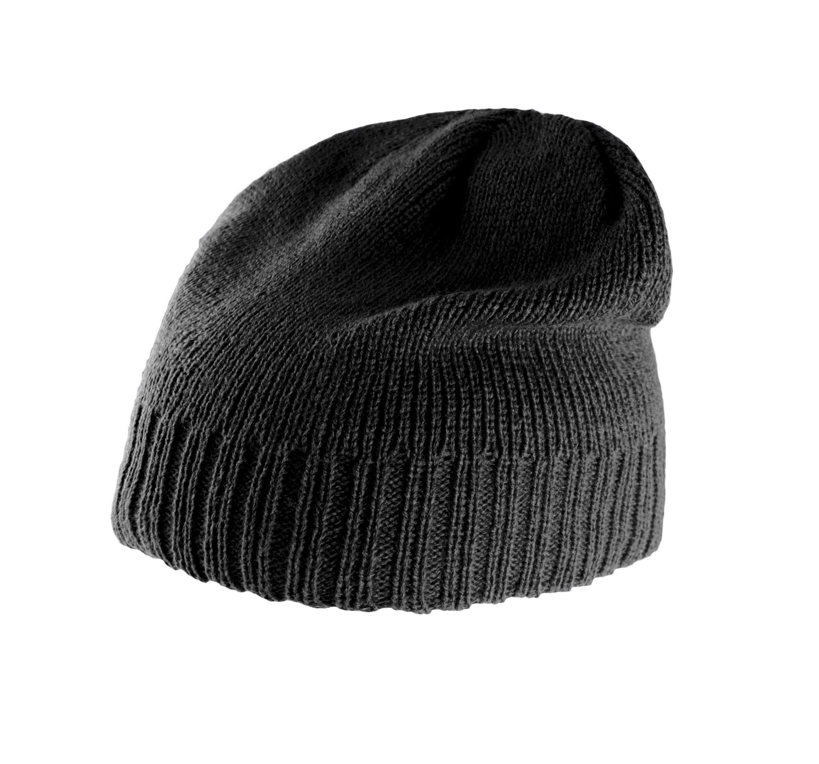 Gorro con borde acanalado Black