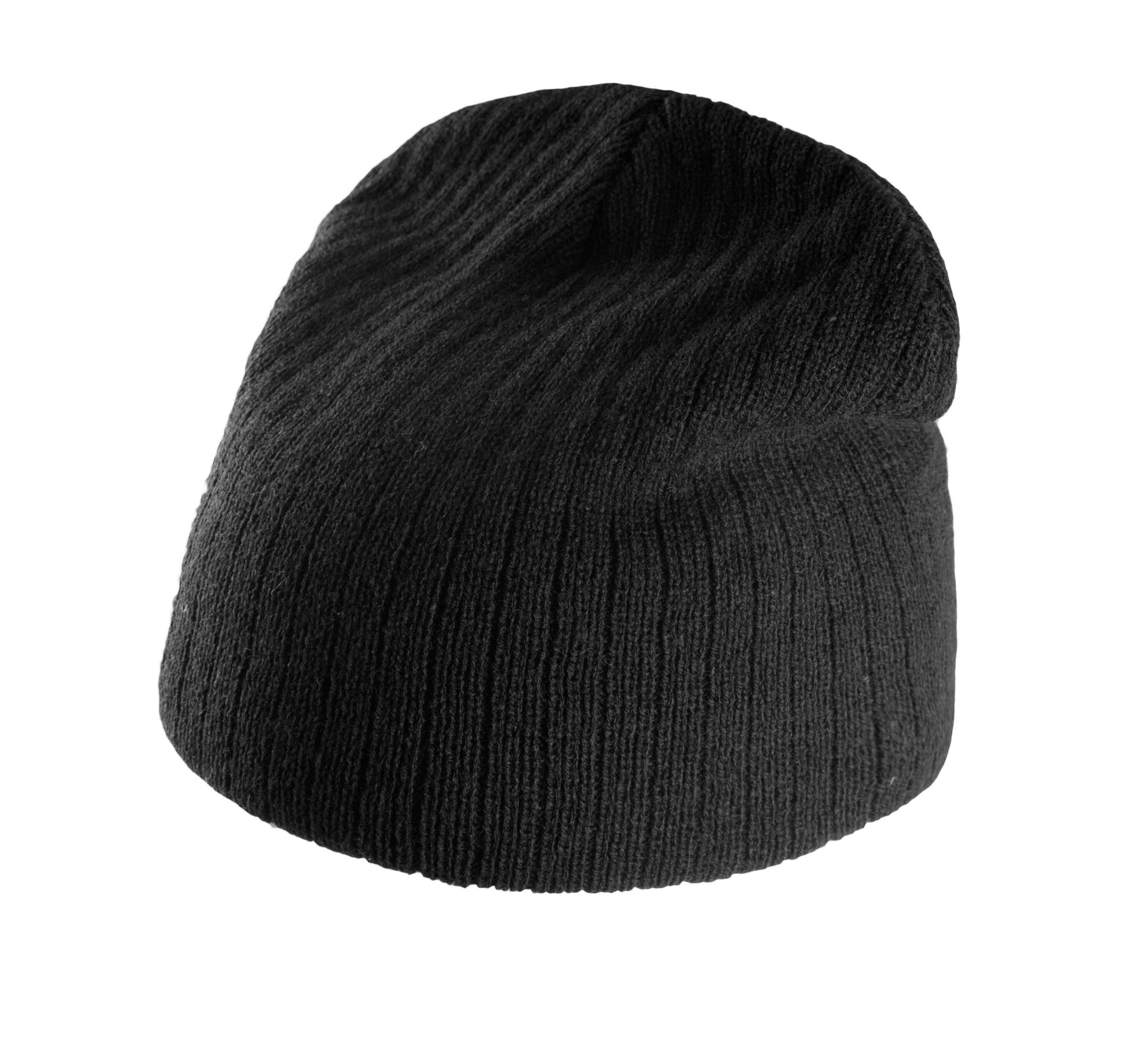 Gorro de punto acanalado Black
