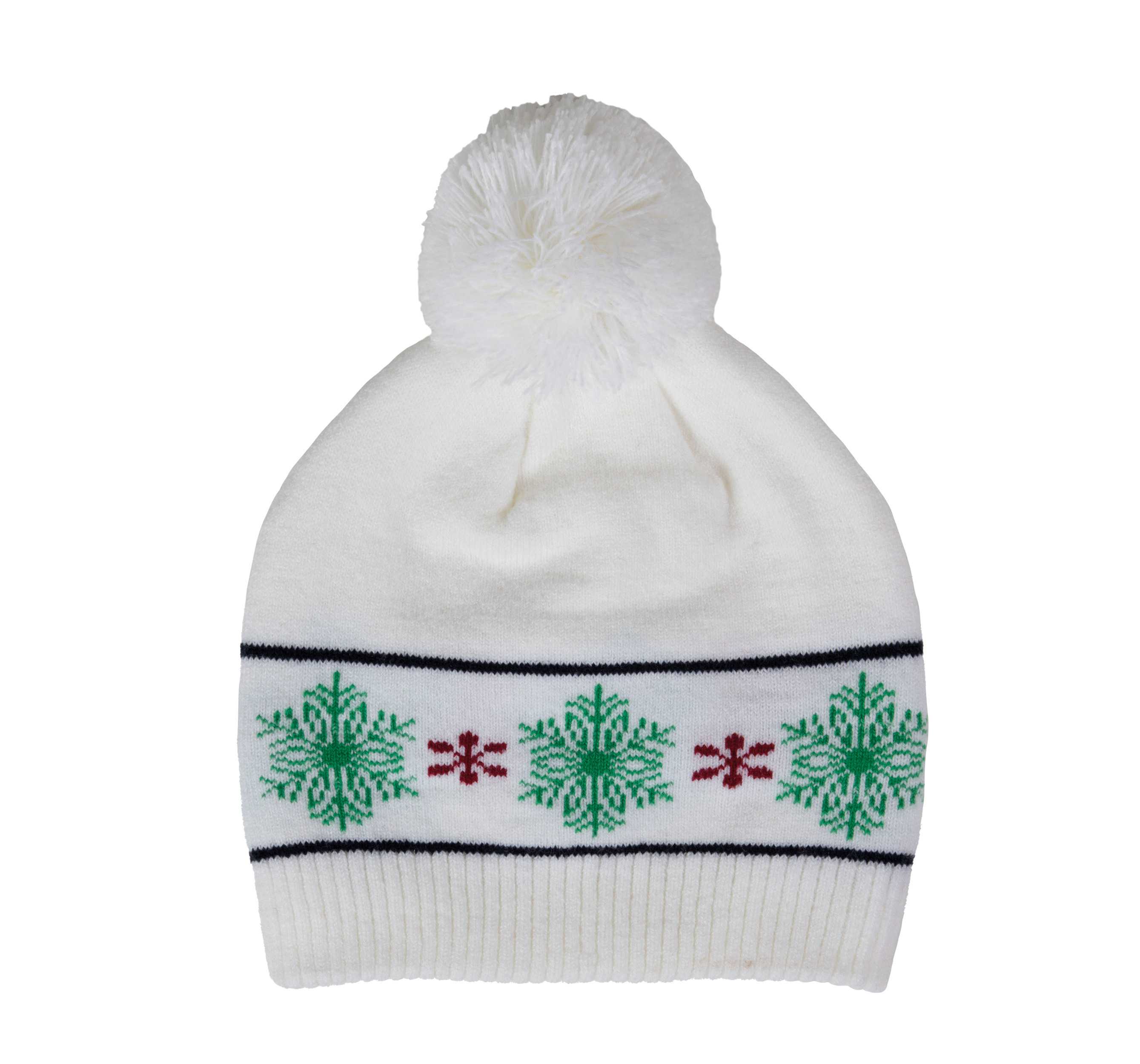 Gorro motivos navideños Off White