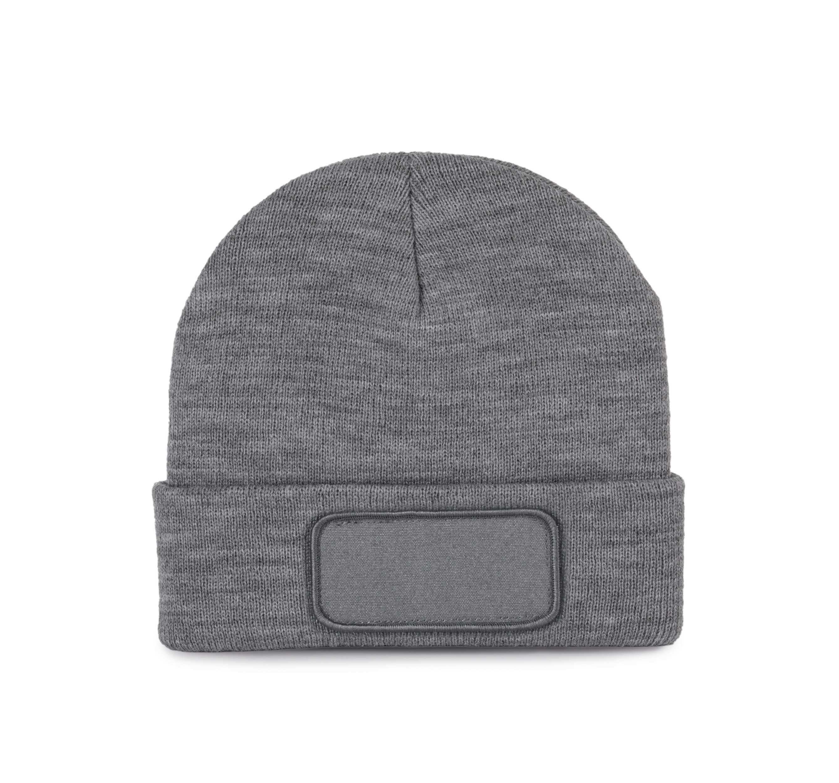 Gorro reciclado con parche Oxford grey