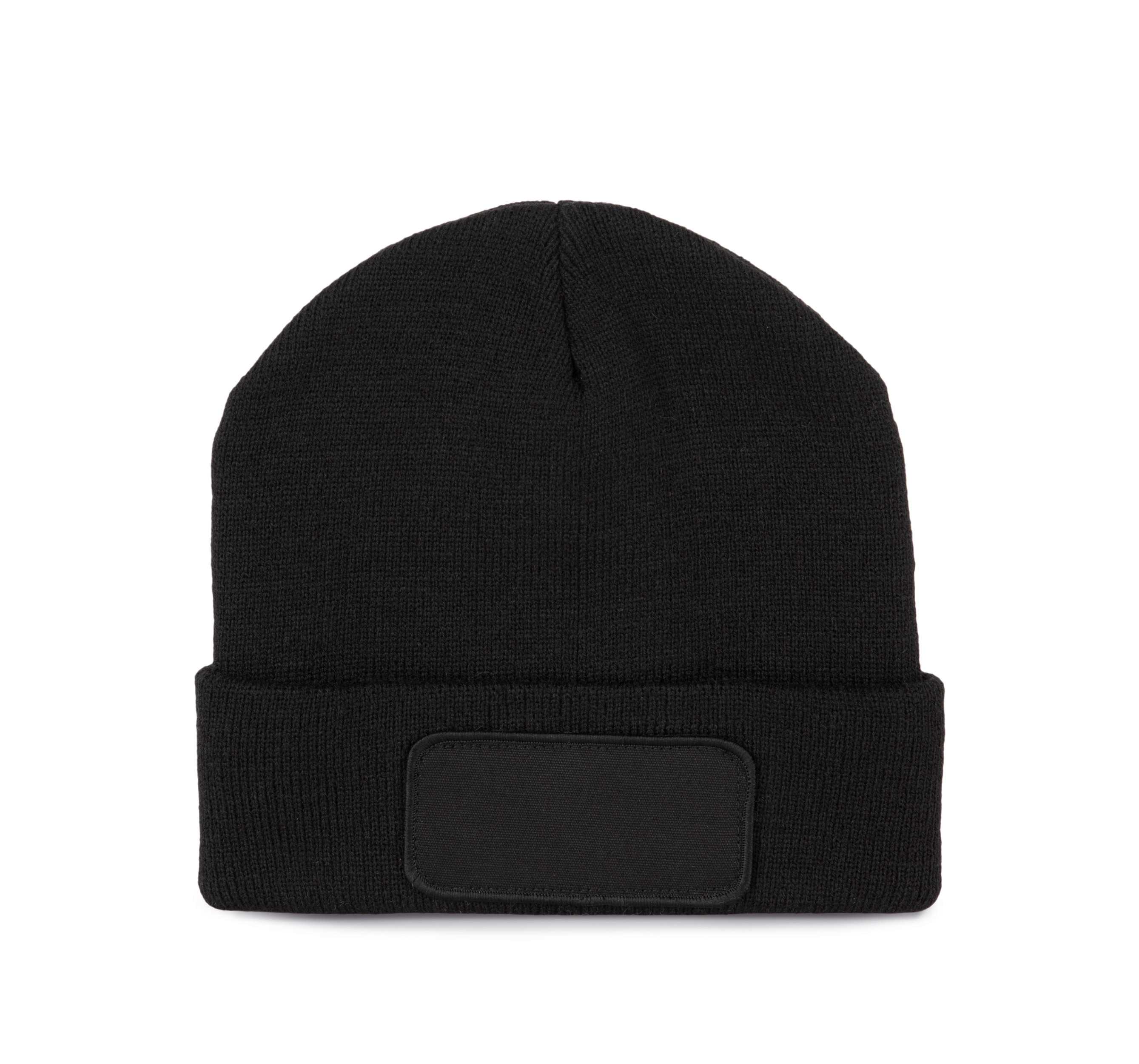 Gorro reciclado con parche y forro Thinsulate™ Black