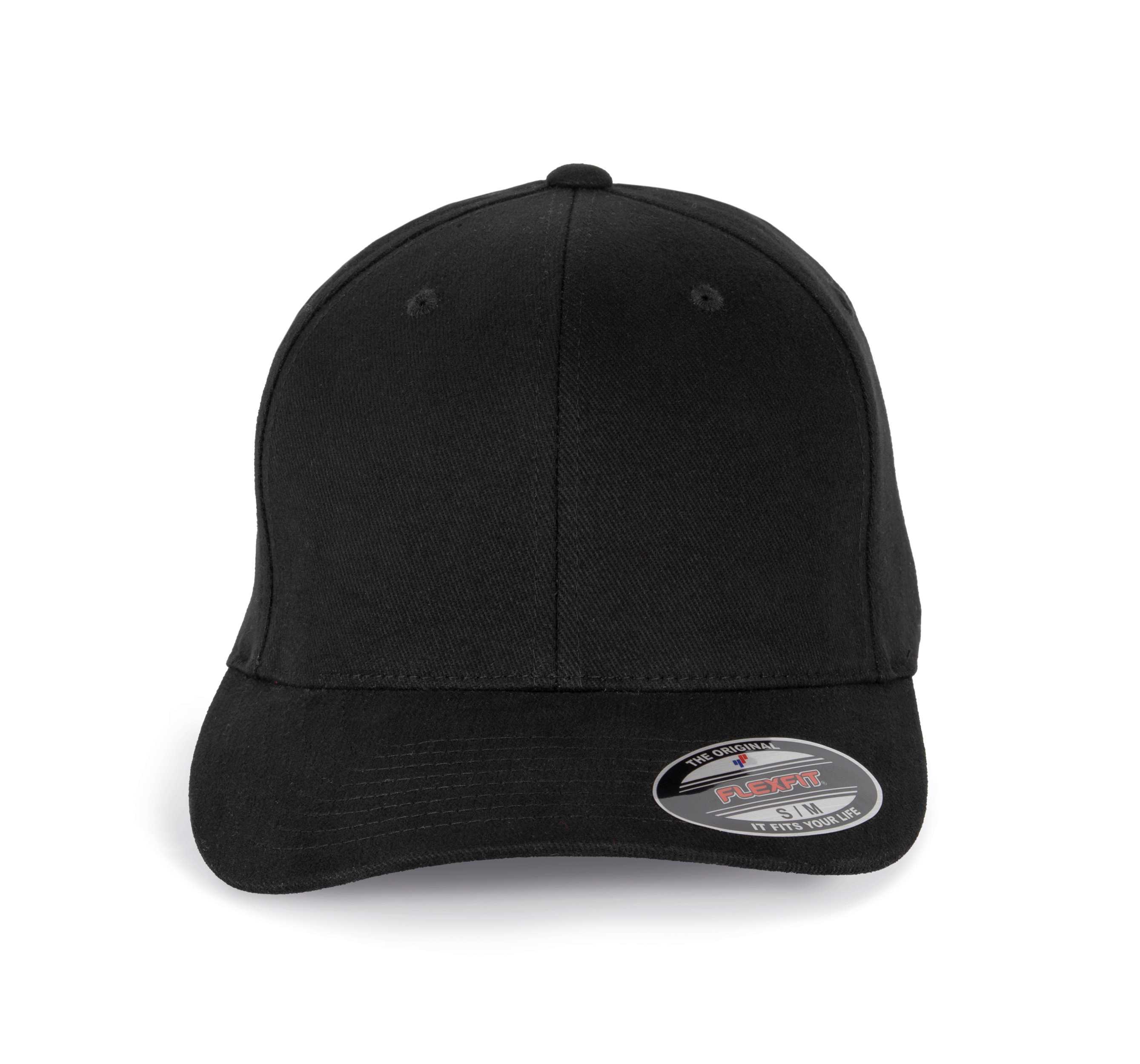 Gorra Flexfit algodón peinado - 6 paneles Black