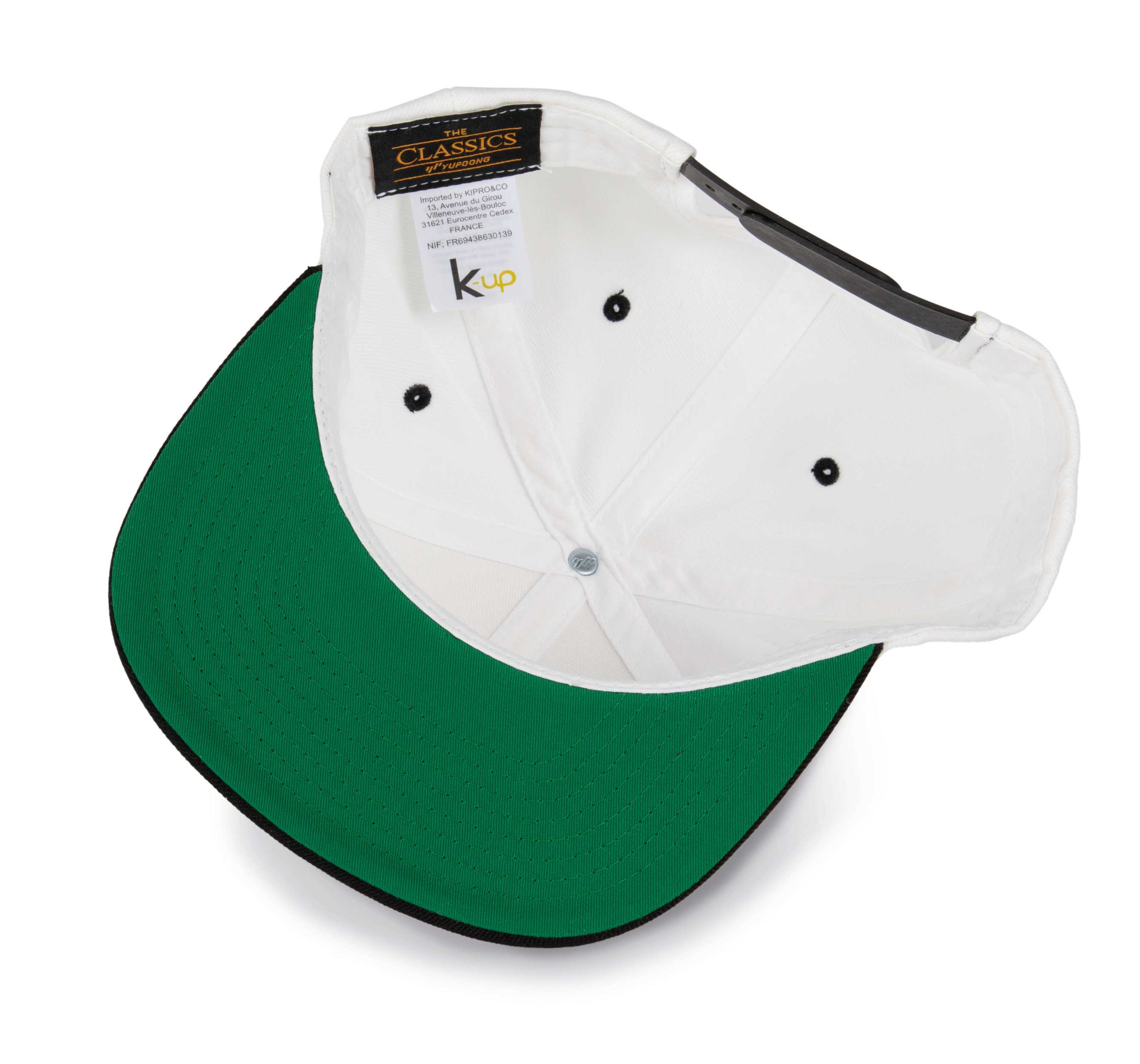 Gorra visera plana - 6 paneles White / Black