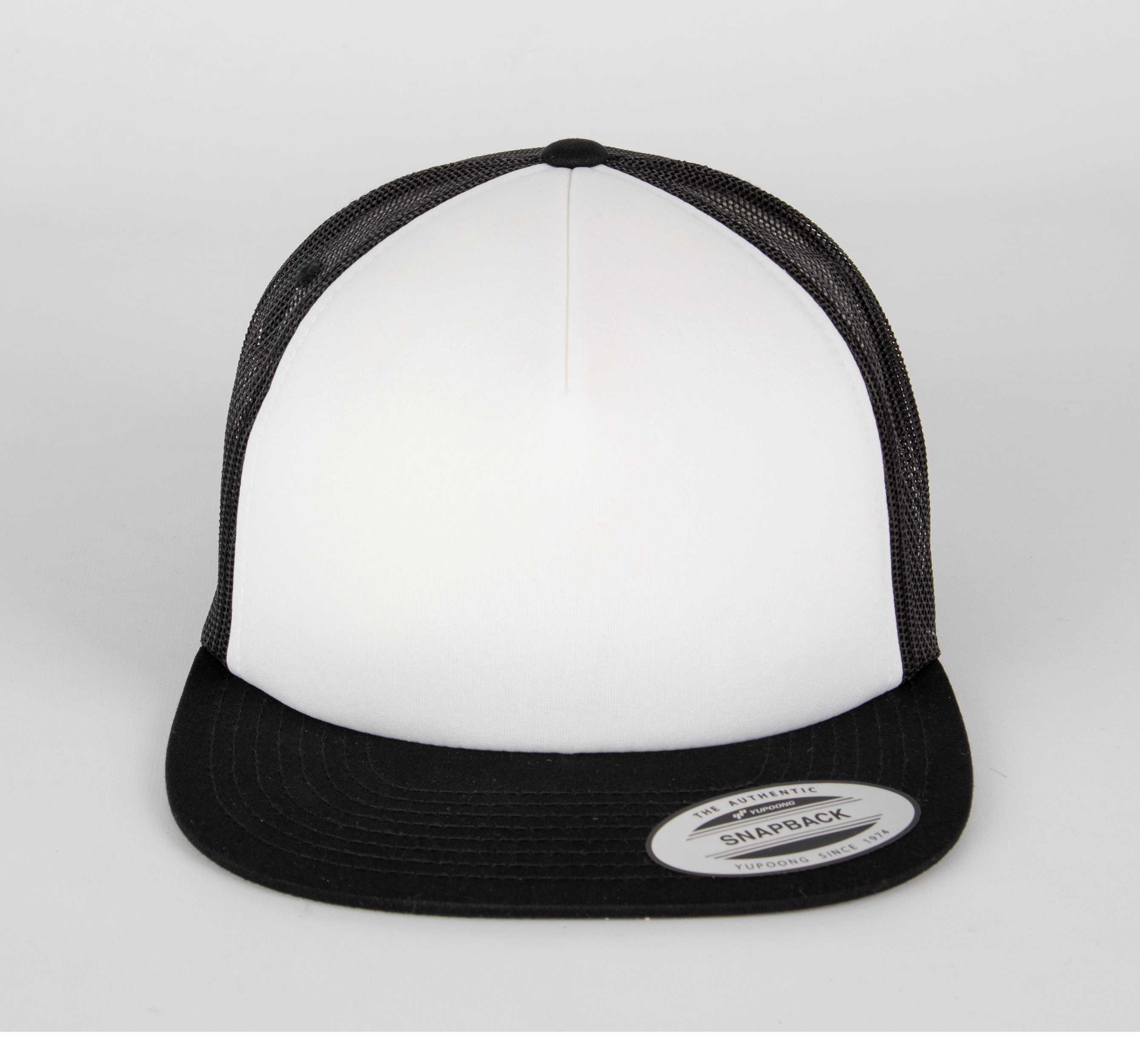 Gorra Trucker clásica - 5 paneles Black / White