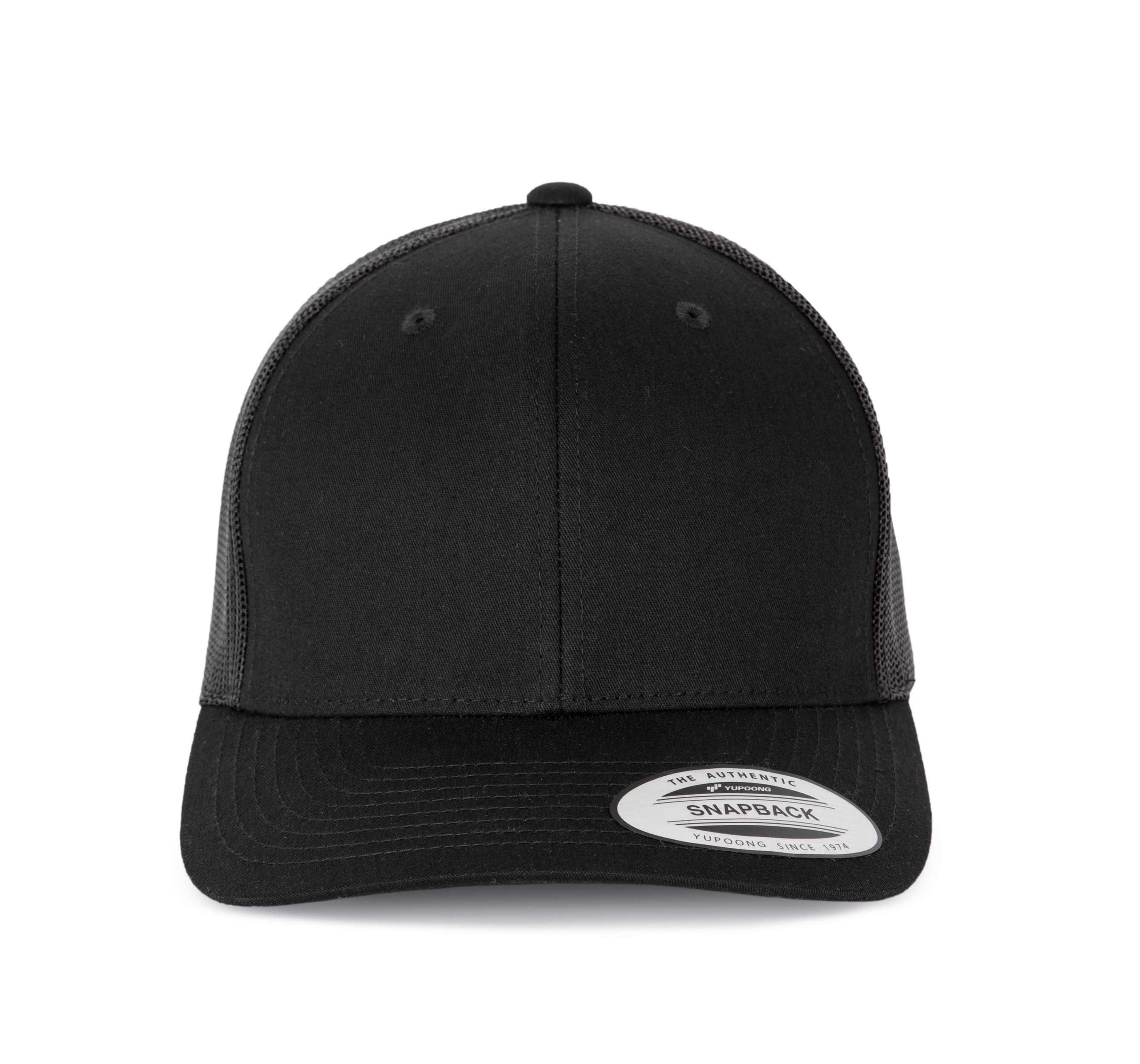 Gorra Trucker modelo retro - 6 paneles Black