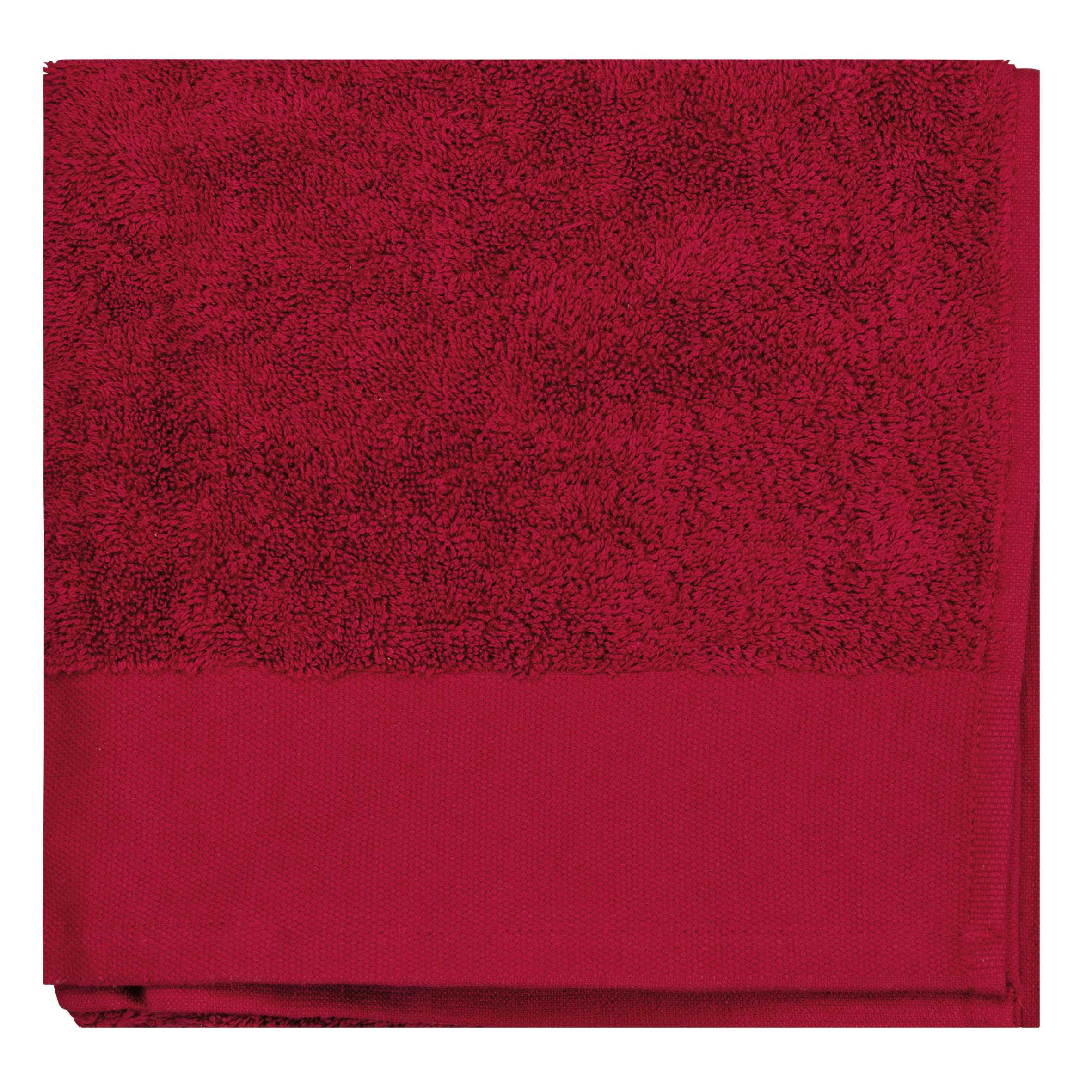 Toalla de manos algodón orgánico Hibiscus Red