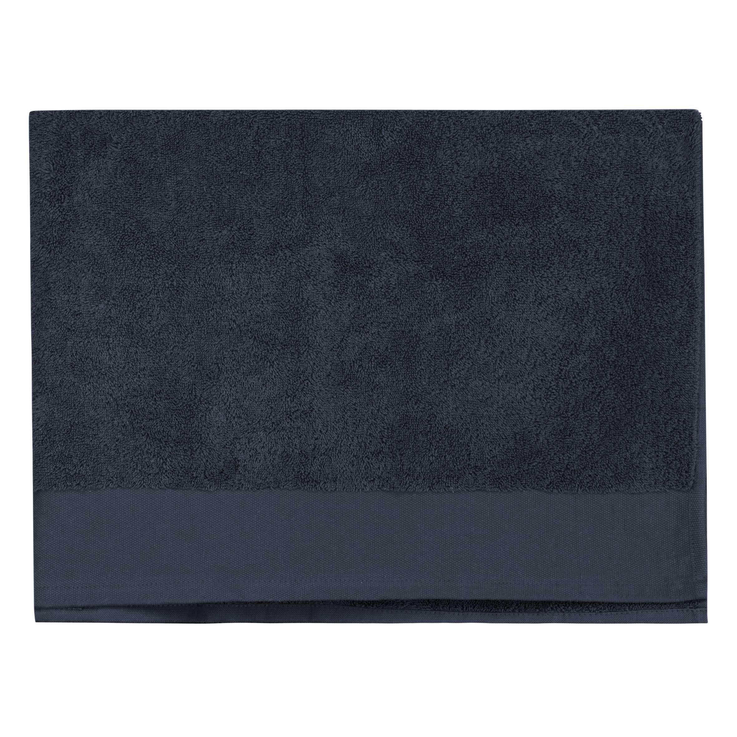 Toalla de playa algodón orgánico Navy