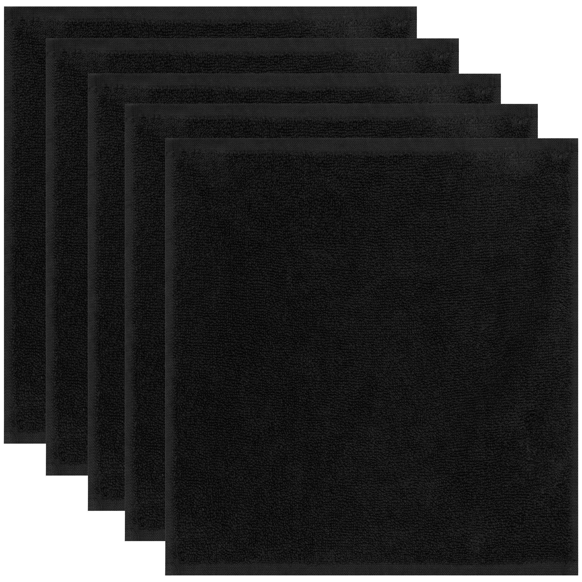 Toallas para invitados 30 x 30 cm - Juego de 5 toallas Black
