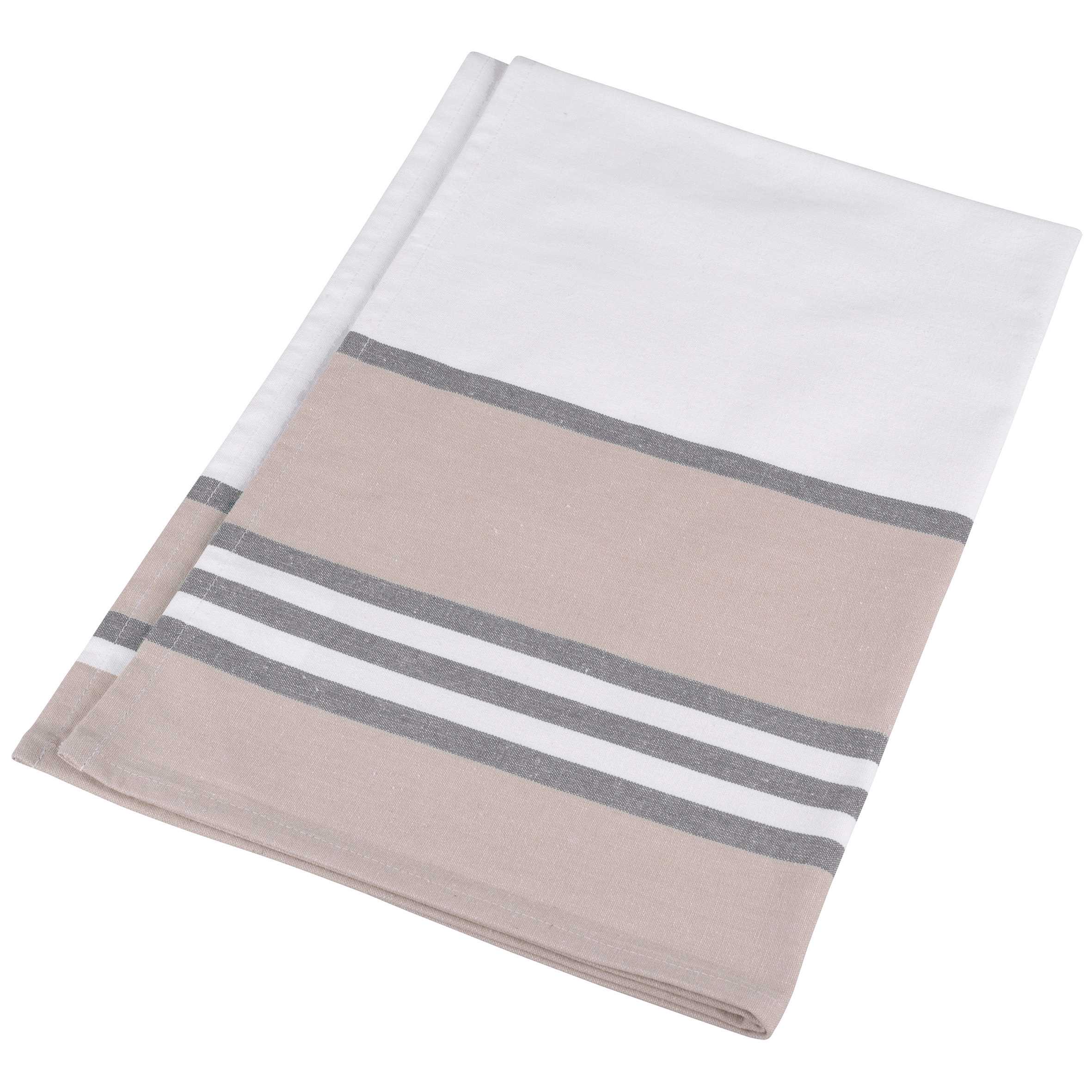 Paño de cocina a rayas White / Grey