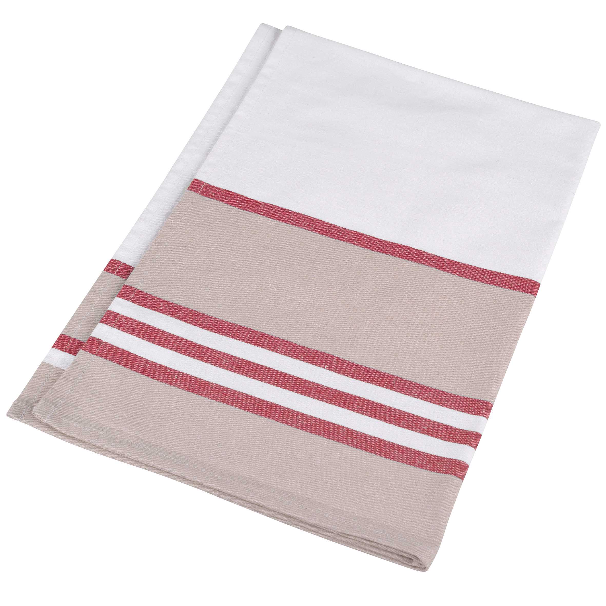Paño de cocina a rayas White / Red