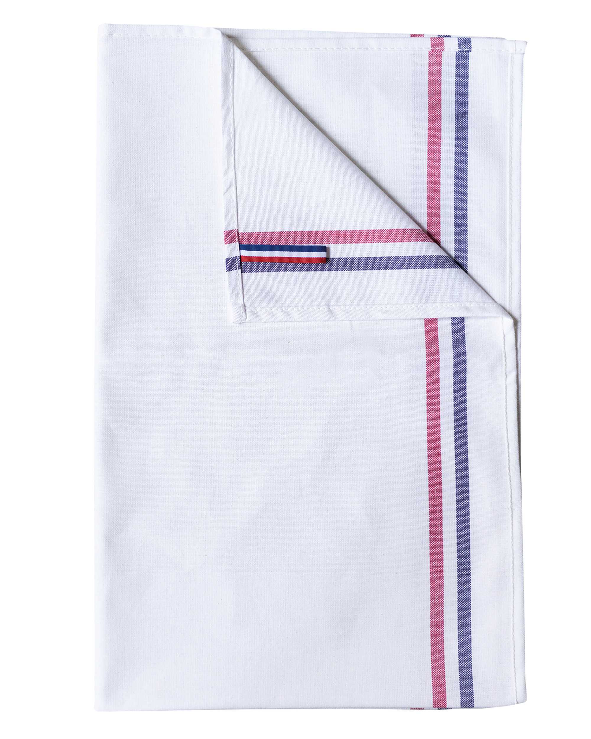 PAÑO DE COCINA CON 2 RAYAS "Origine France Garantie" White