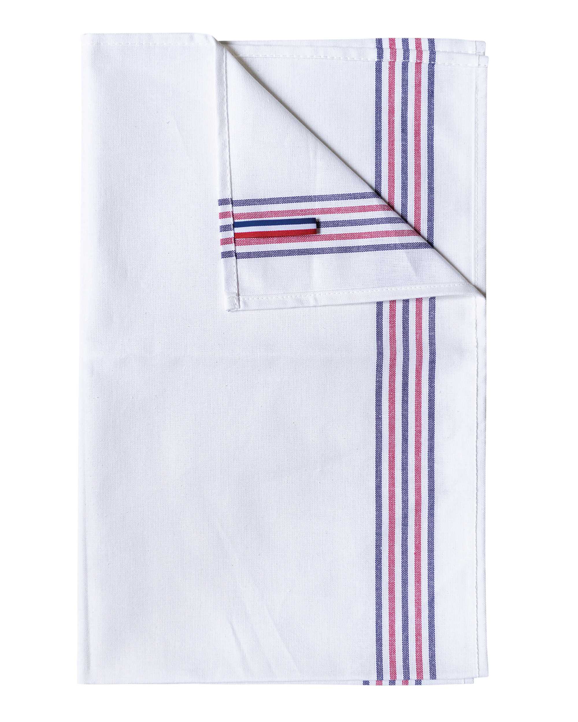 PAÑO DE COCINA CON 5 RAYAS "Origine France Garantie" White