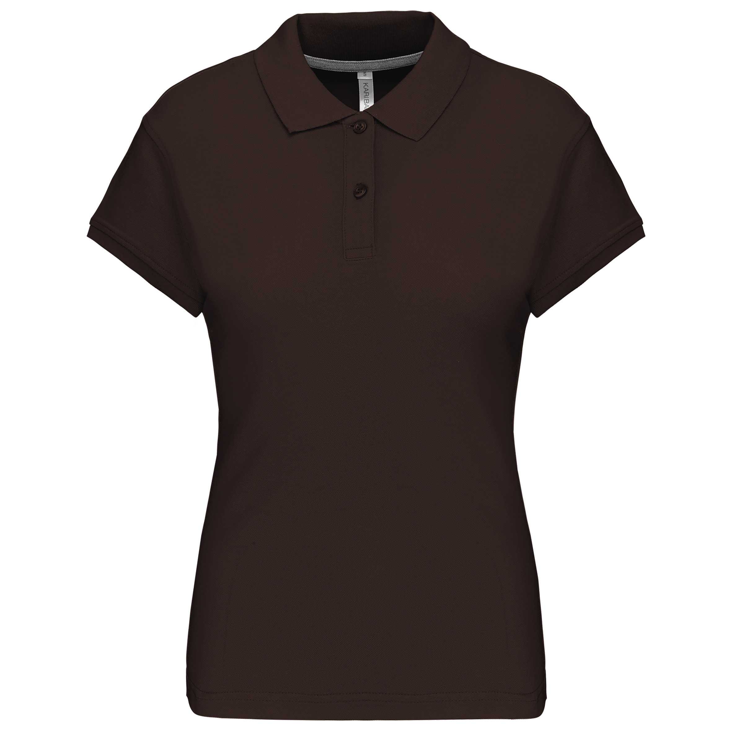 Polo manga corta mujer Chocolate